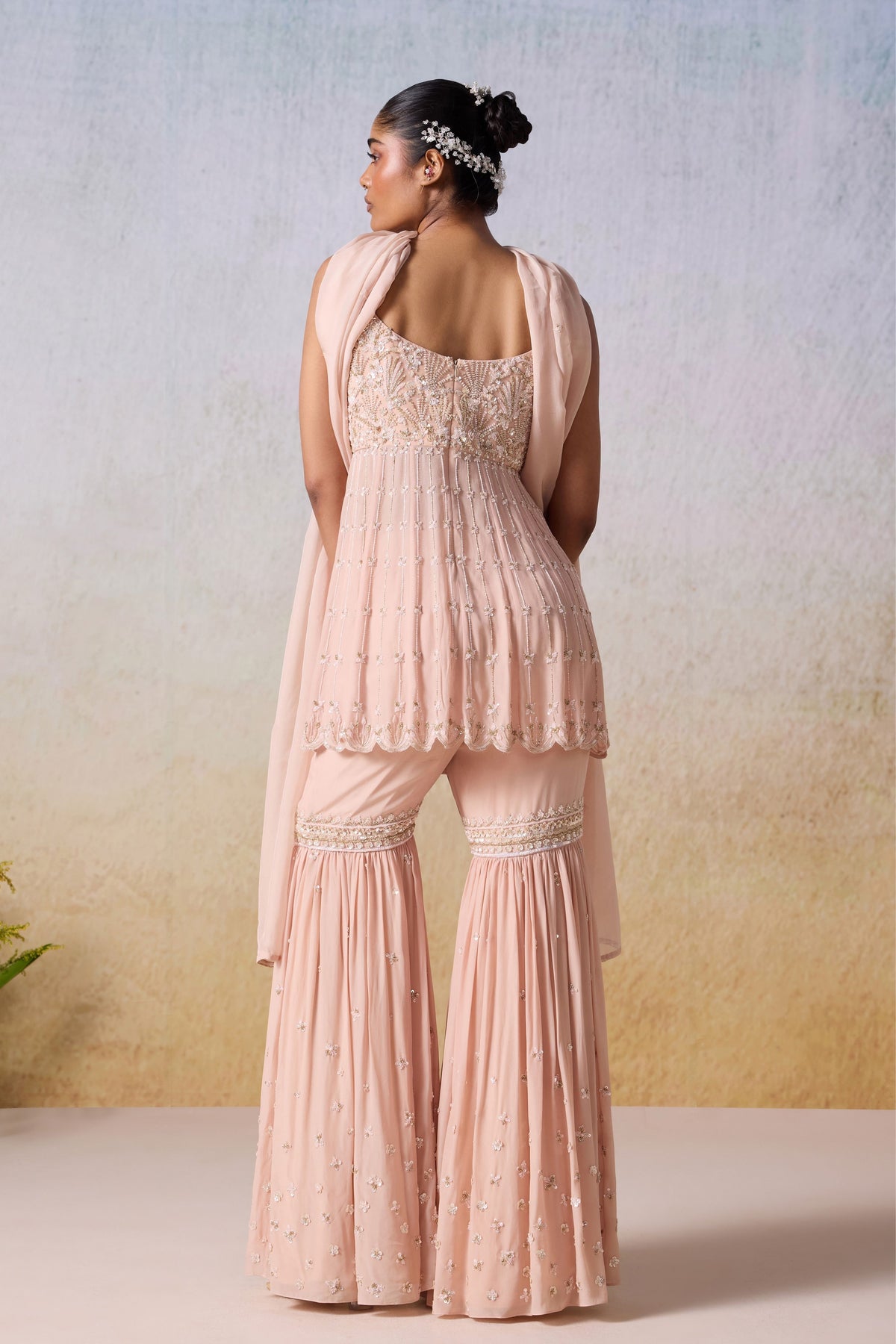 Pearl Pink Sharara Set