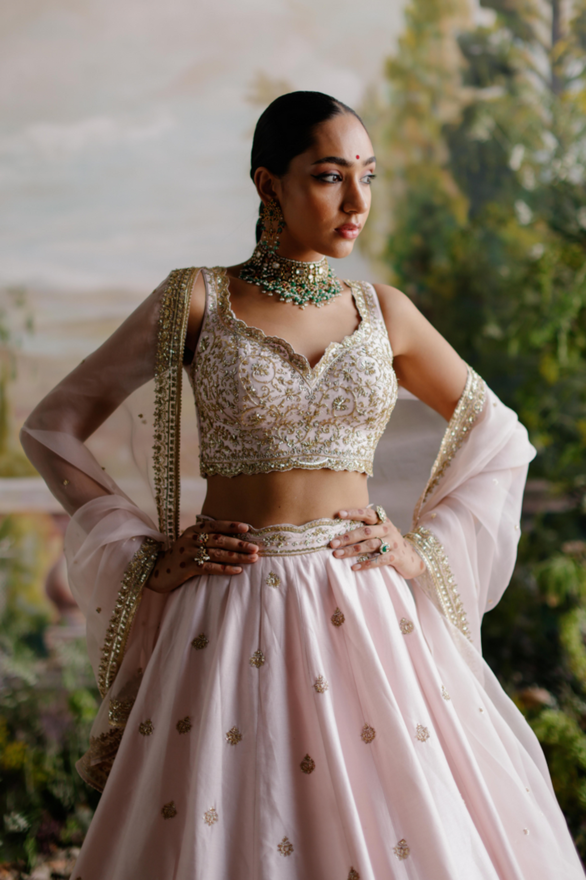 Baby Pink Lehenga Set