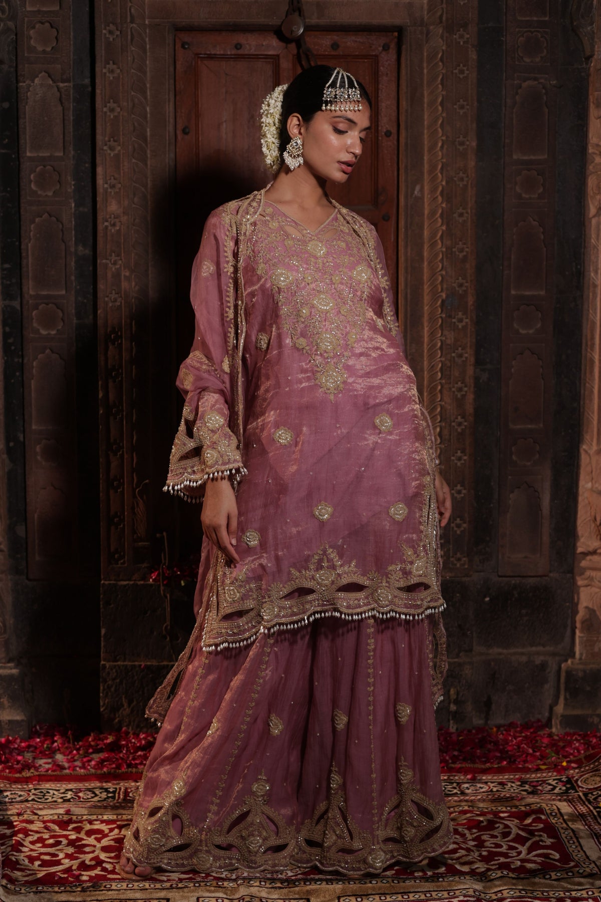 Pink Sharara Set