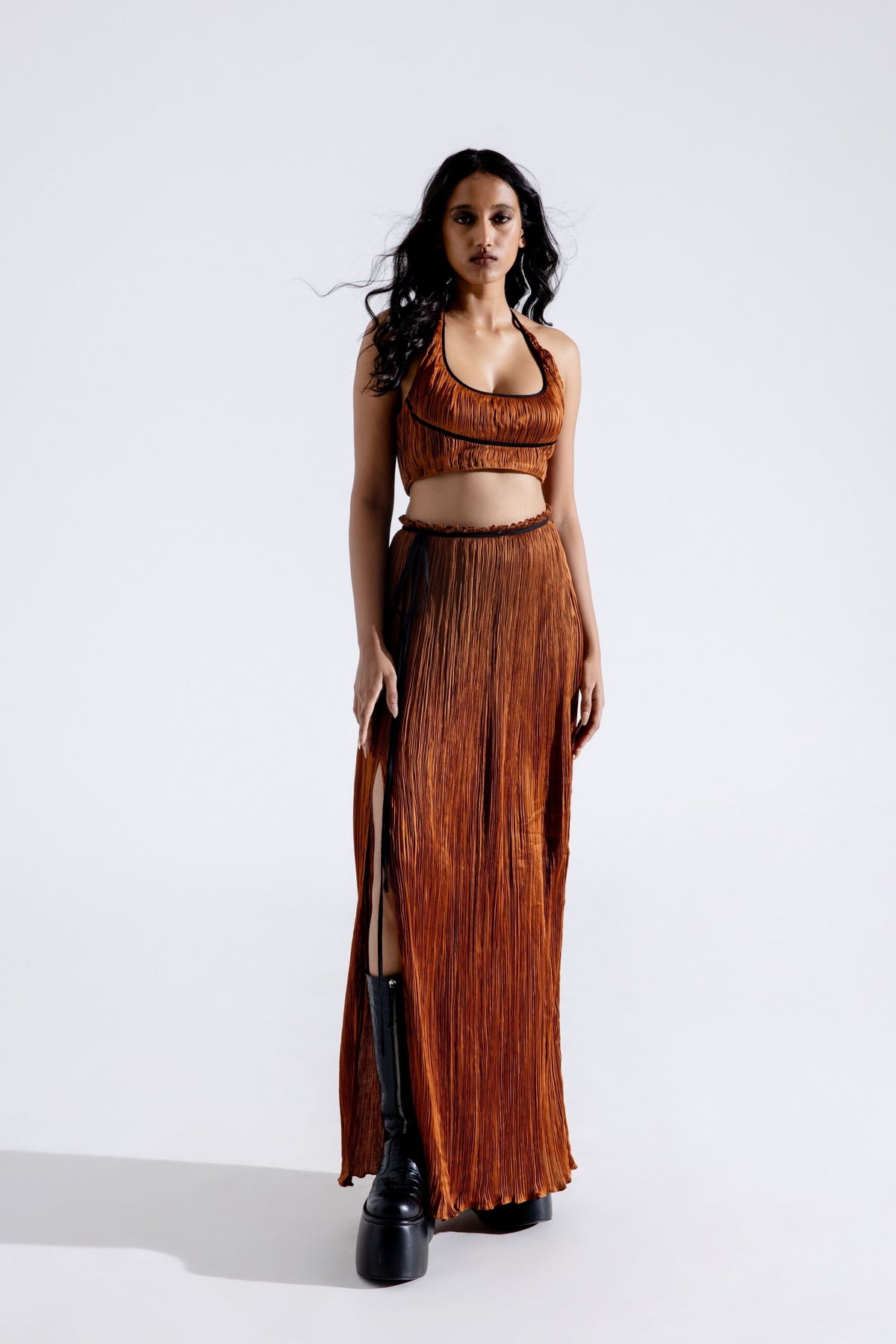 Bronze Ruched Skirt