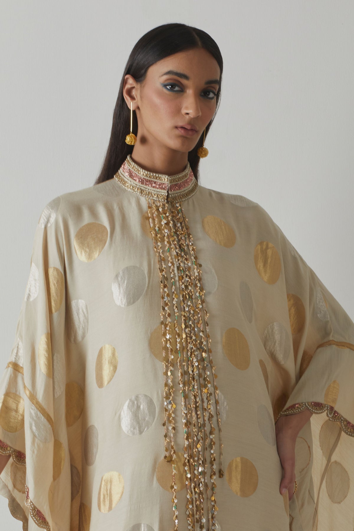 Silk Ivory Kaftan