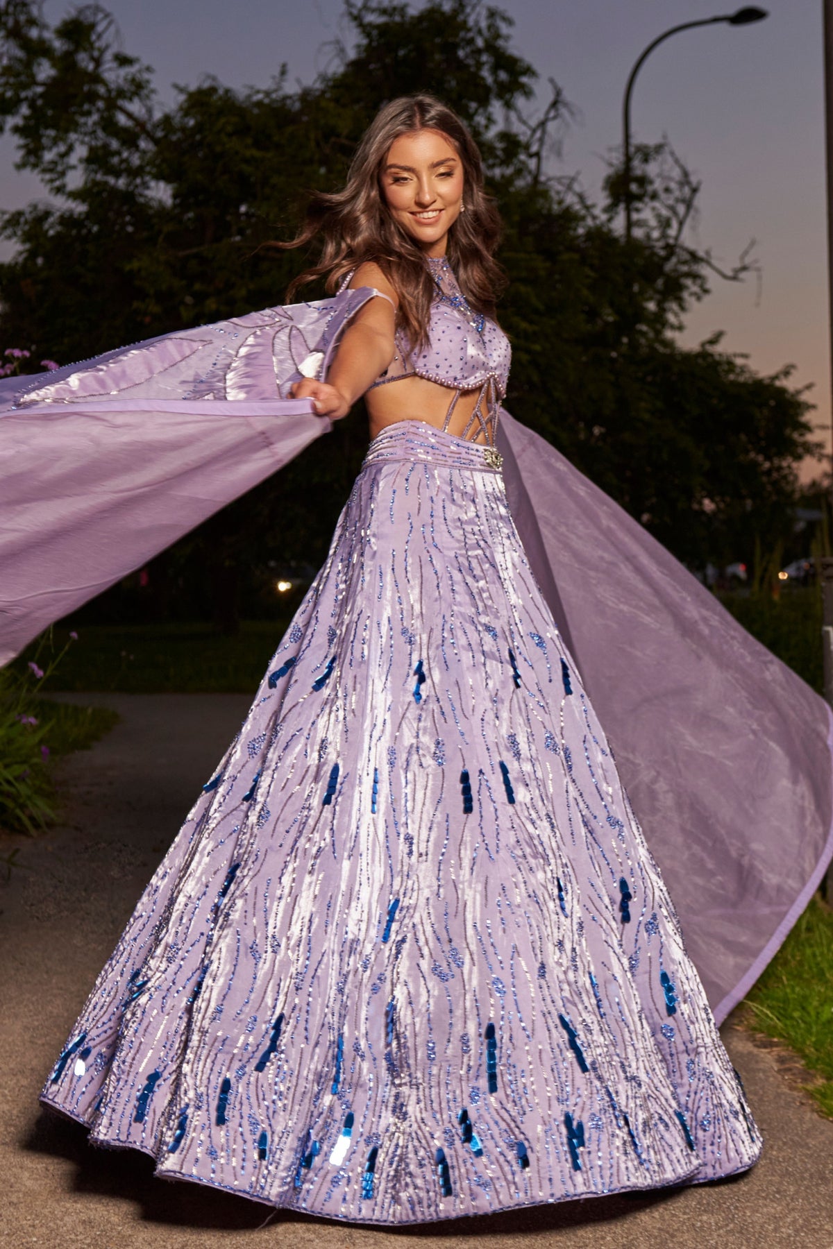 Purple Lehenga Set