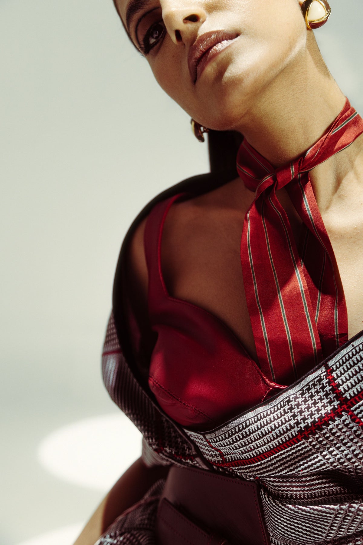 Black and Red Chessboard Saree