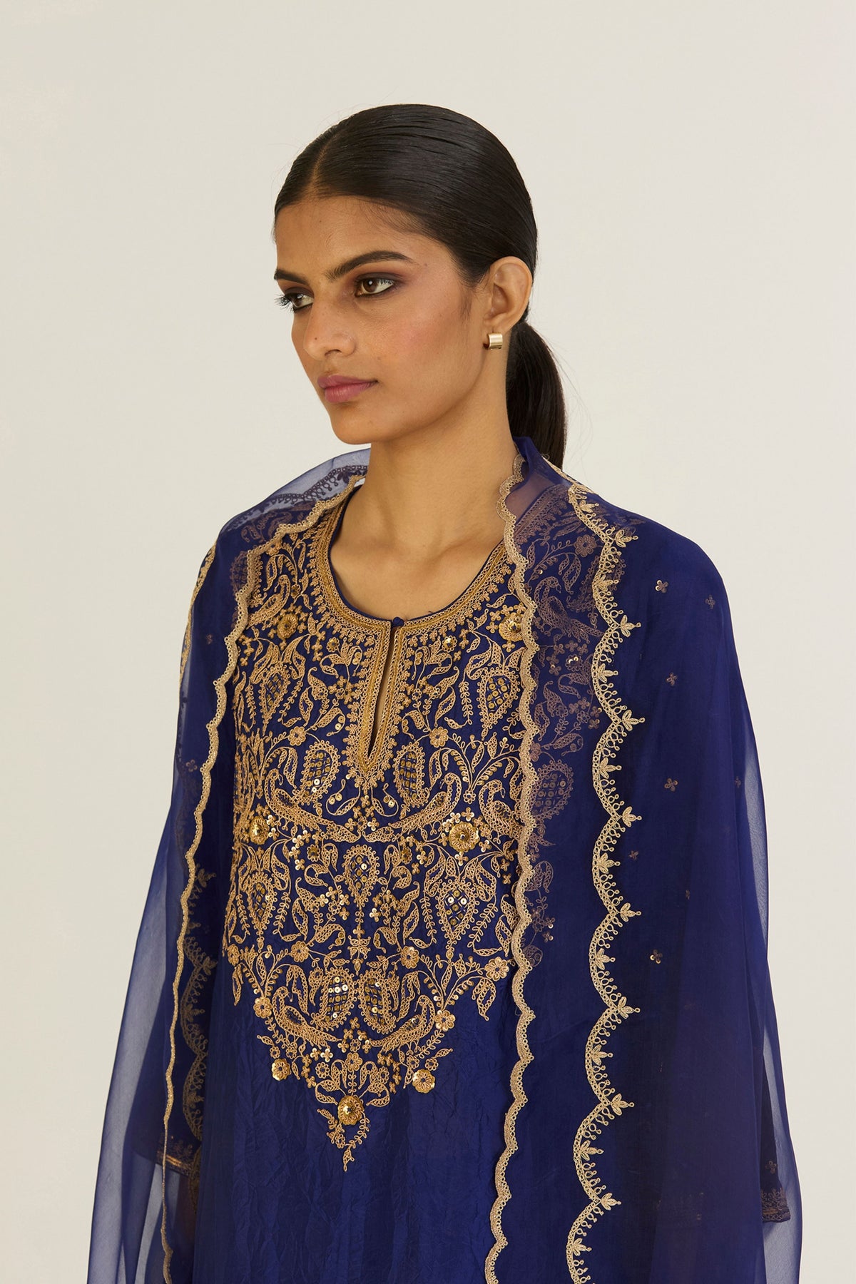 Kaveri Dual Scallop Dupatta