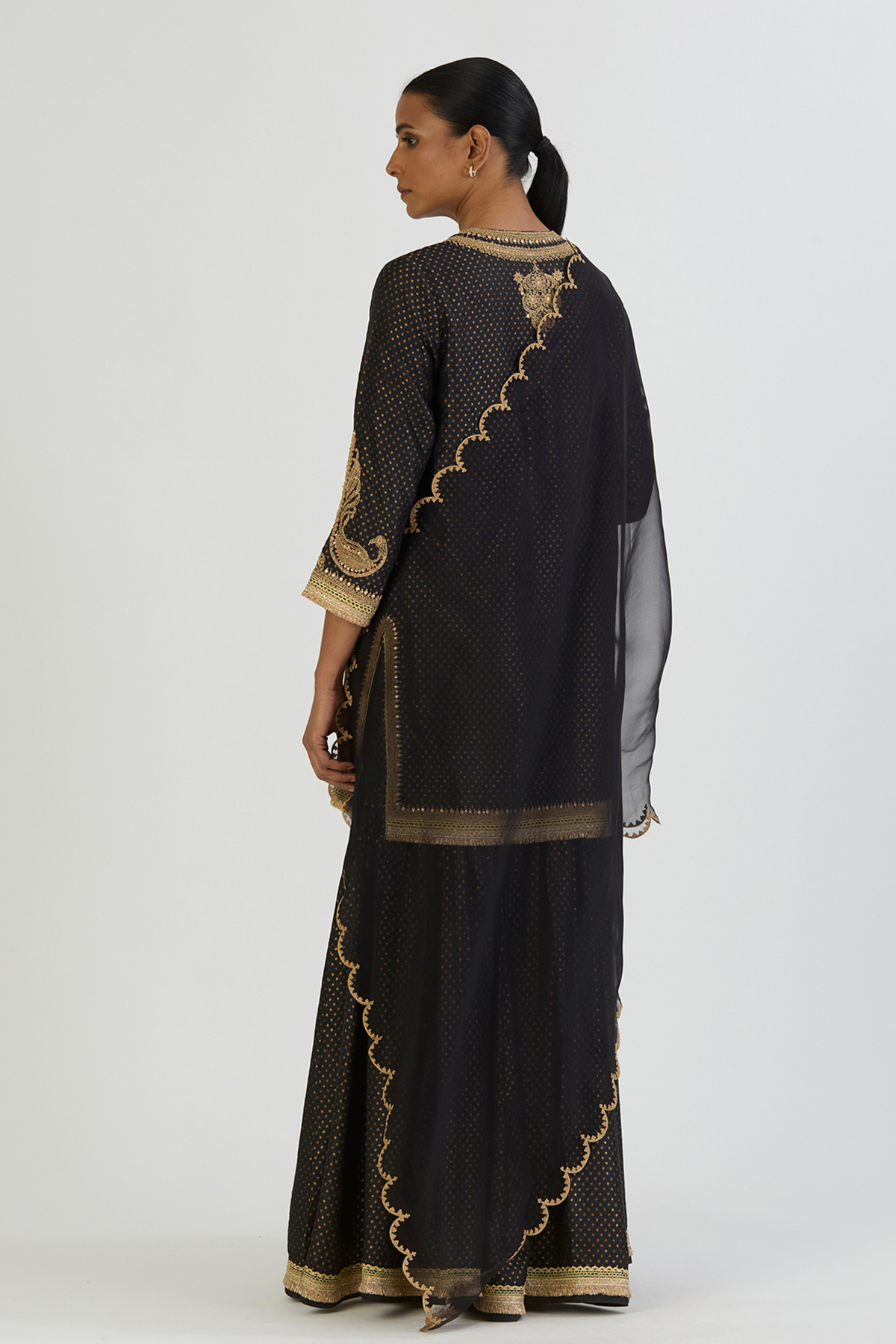 Black Aza Dupatta