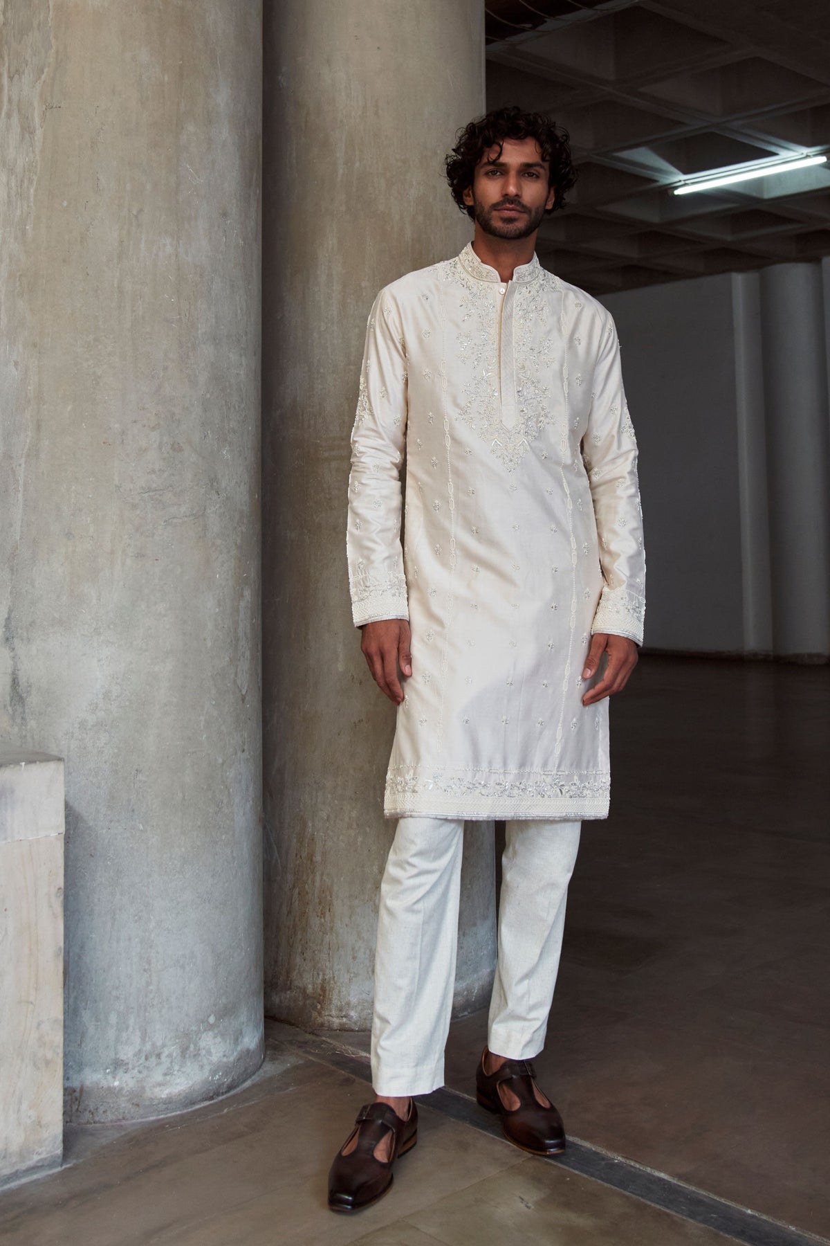 Ivory/Pearl Tutty Fruity Kurta