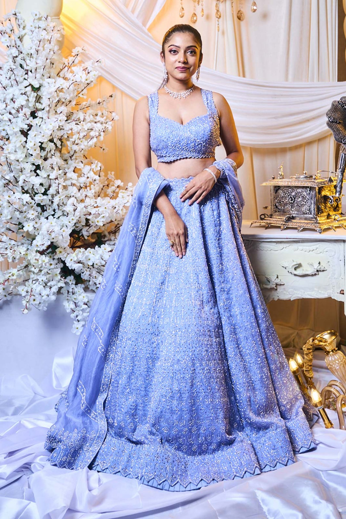 Periwinkle Blue Recital Lehenga Set