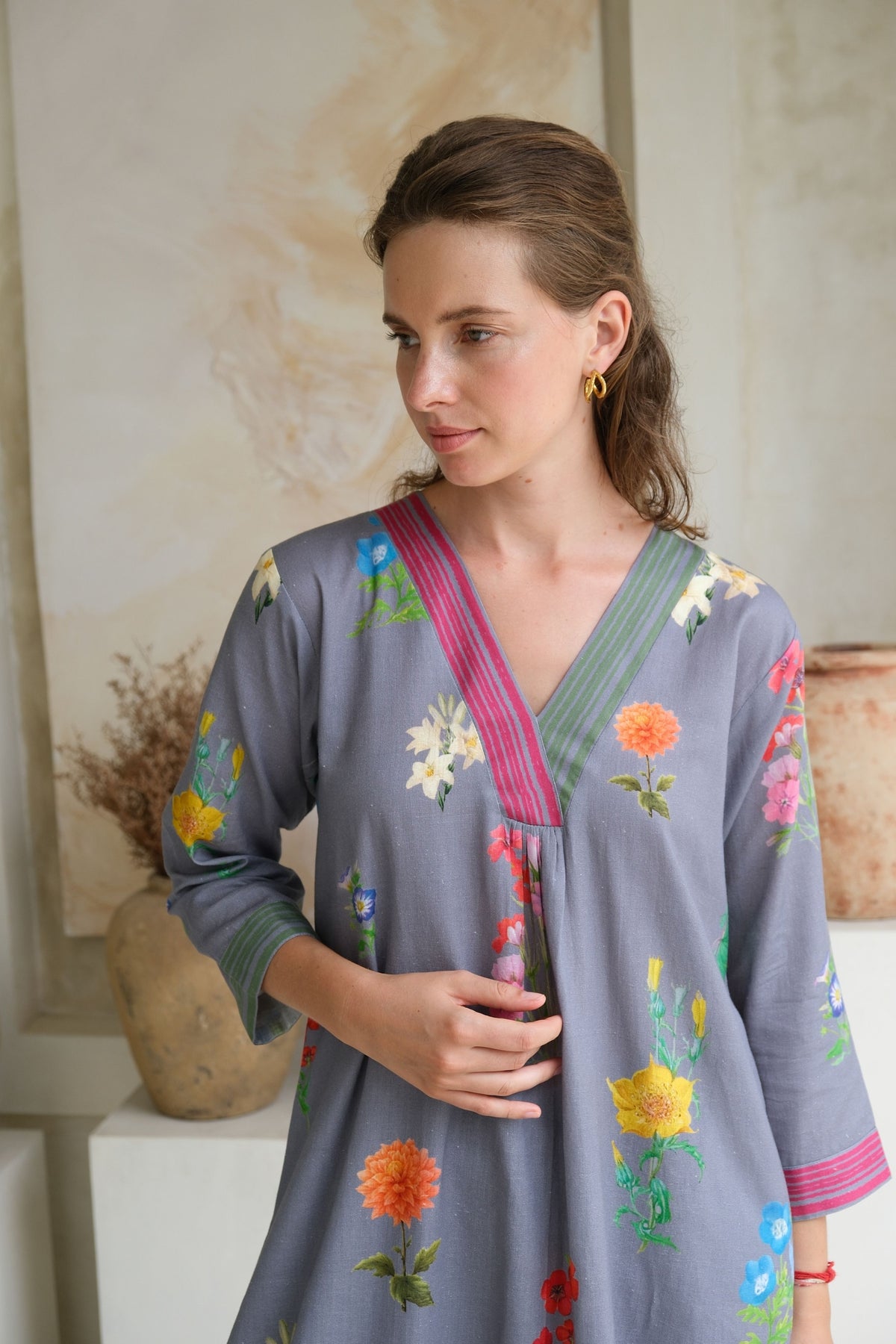 Marigold Periwinkle Kurta Set