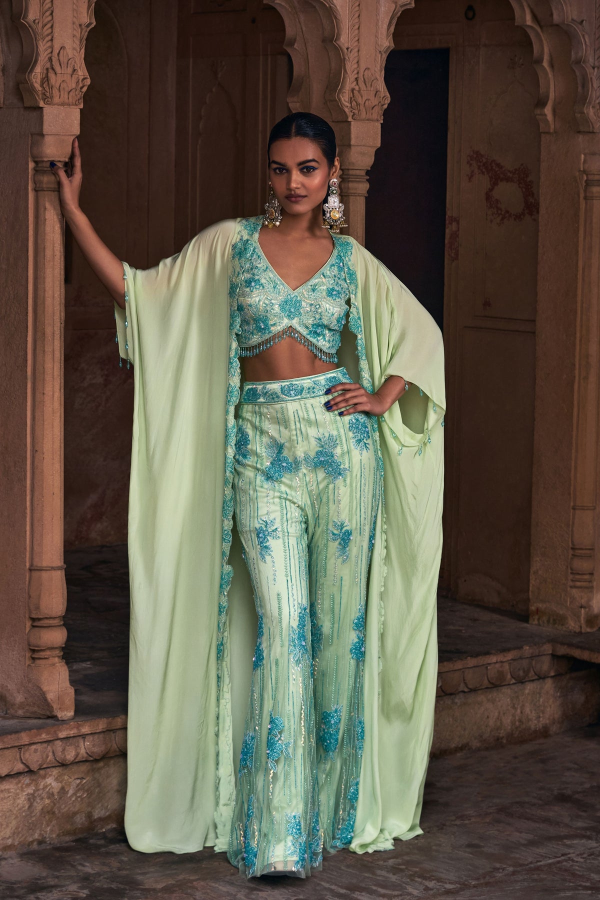 Mint Green  Cape Set