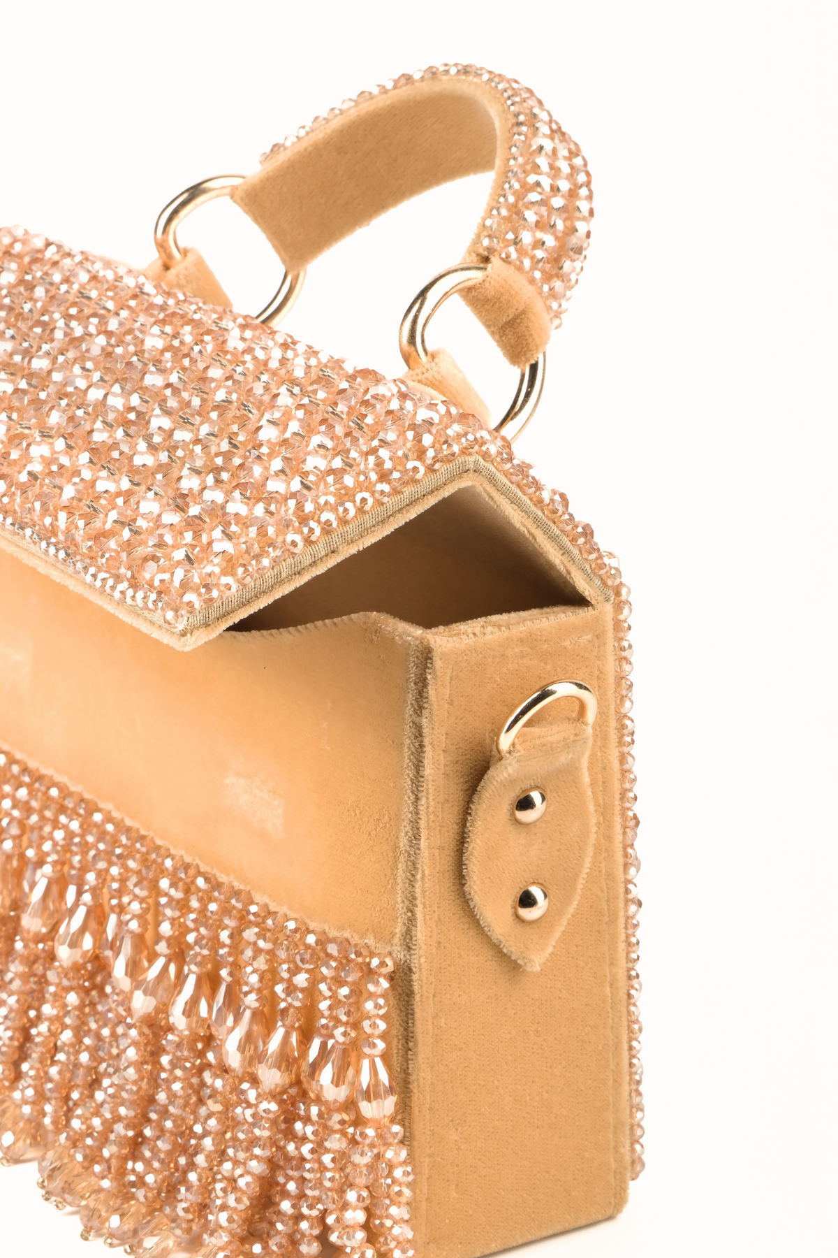 Melody Golden Embellished Box Bag