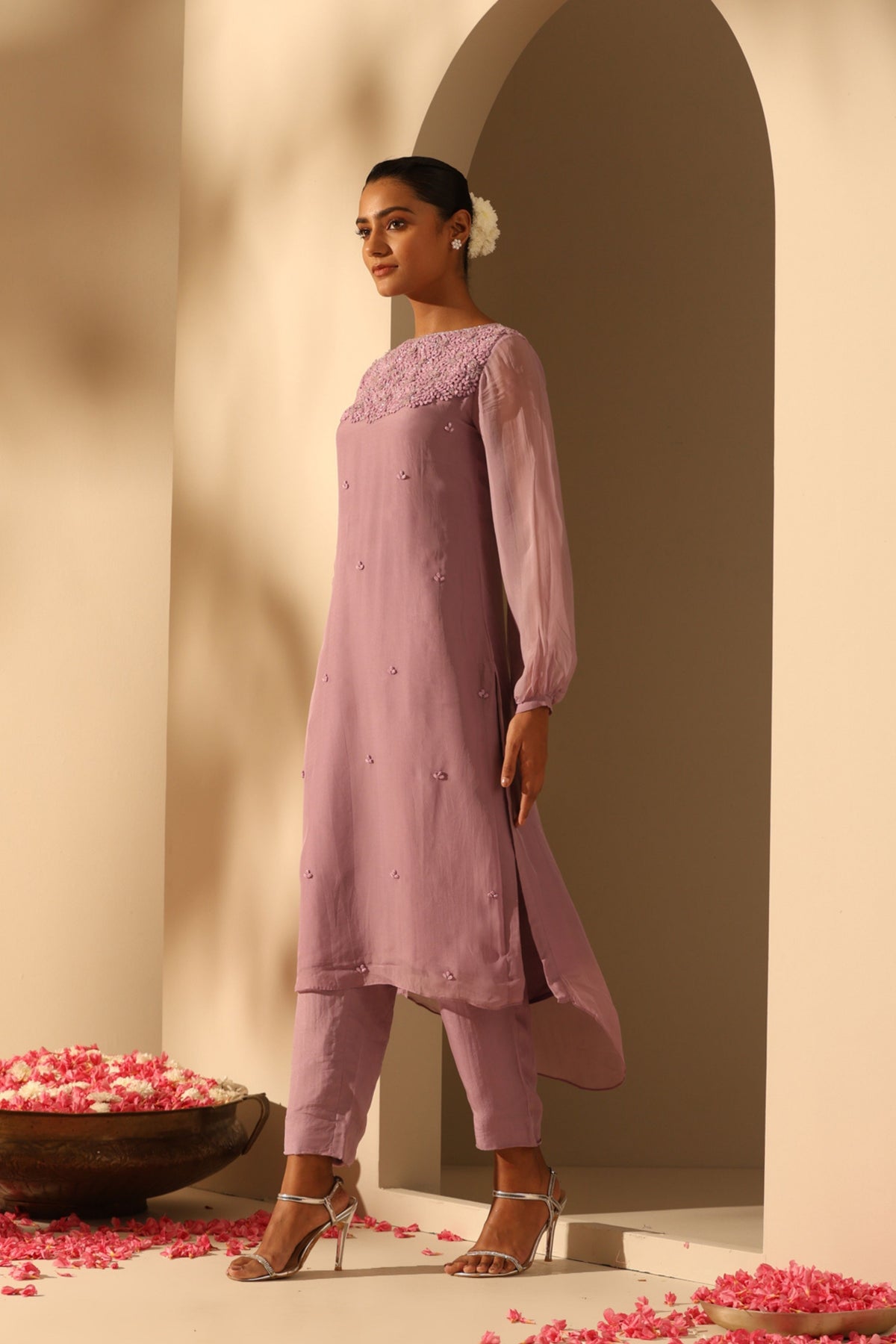 Rootu Lilac Kurta Set