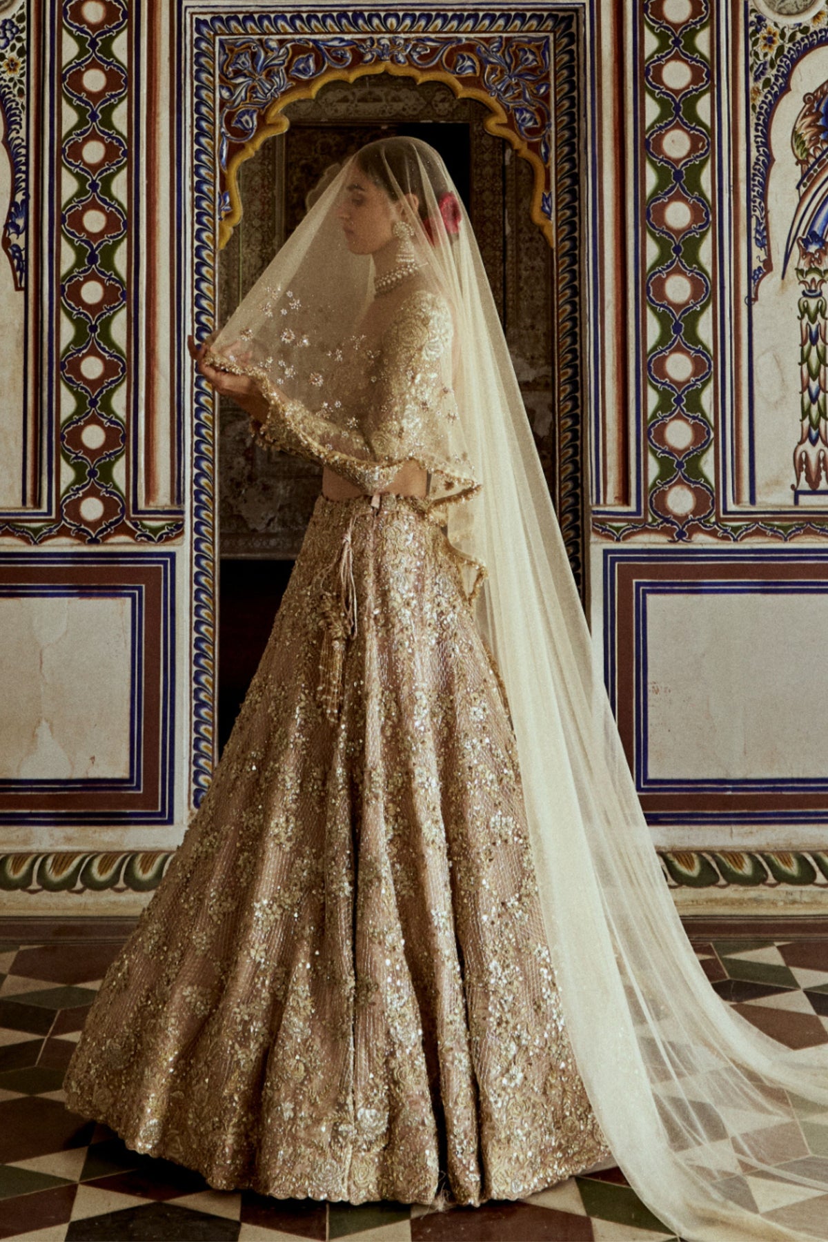 Champagne Gold  Lehenga Choli Set