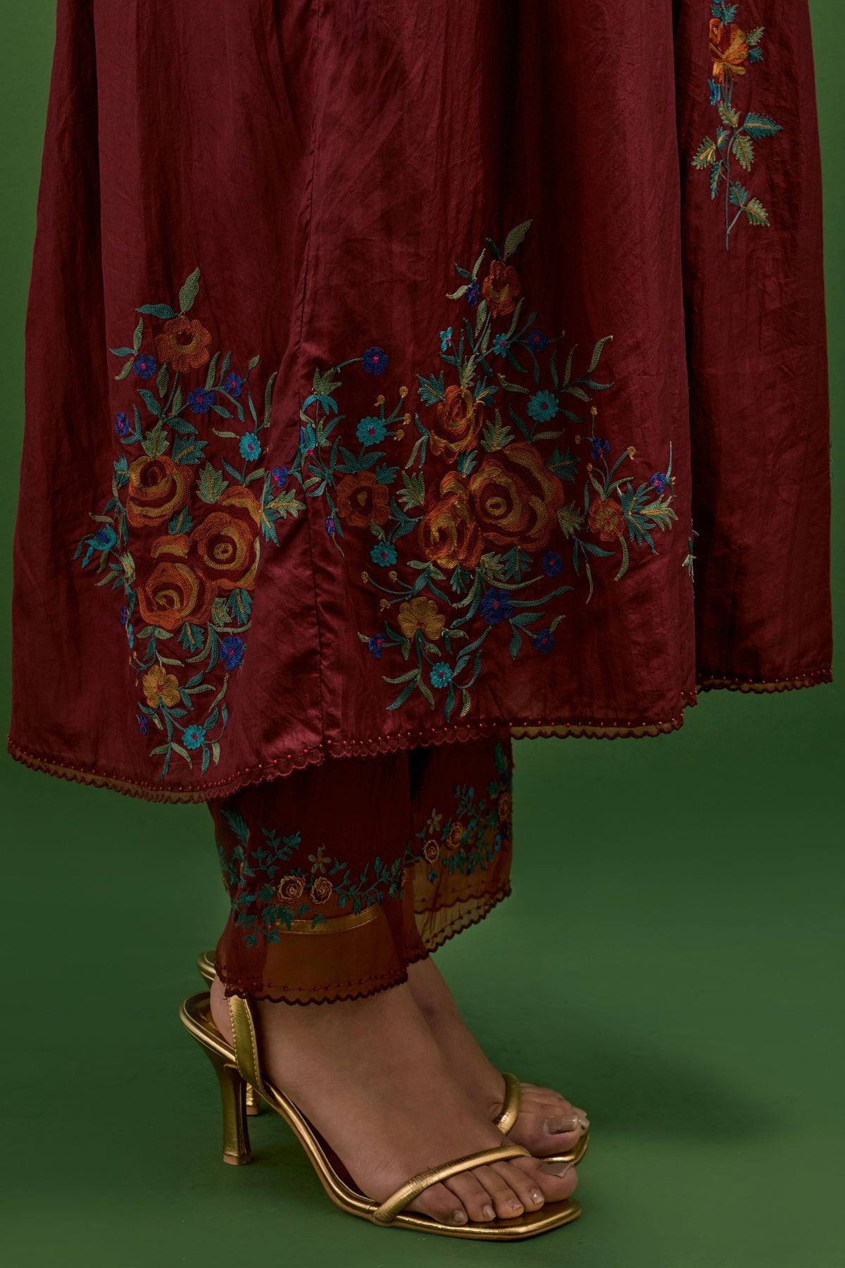 Rosewood Floral Kurta Set