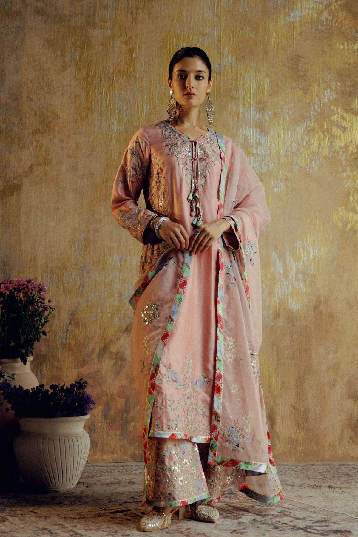 Old Rose Jugnu Kurta Set