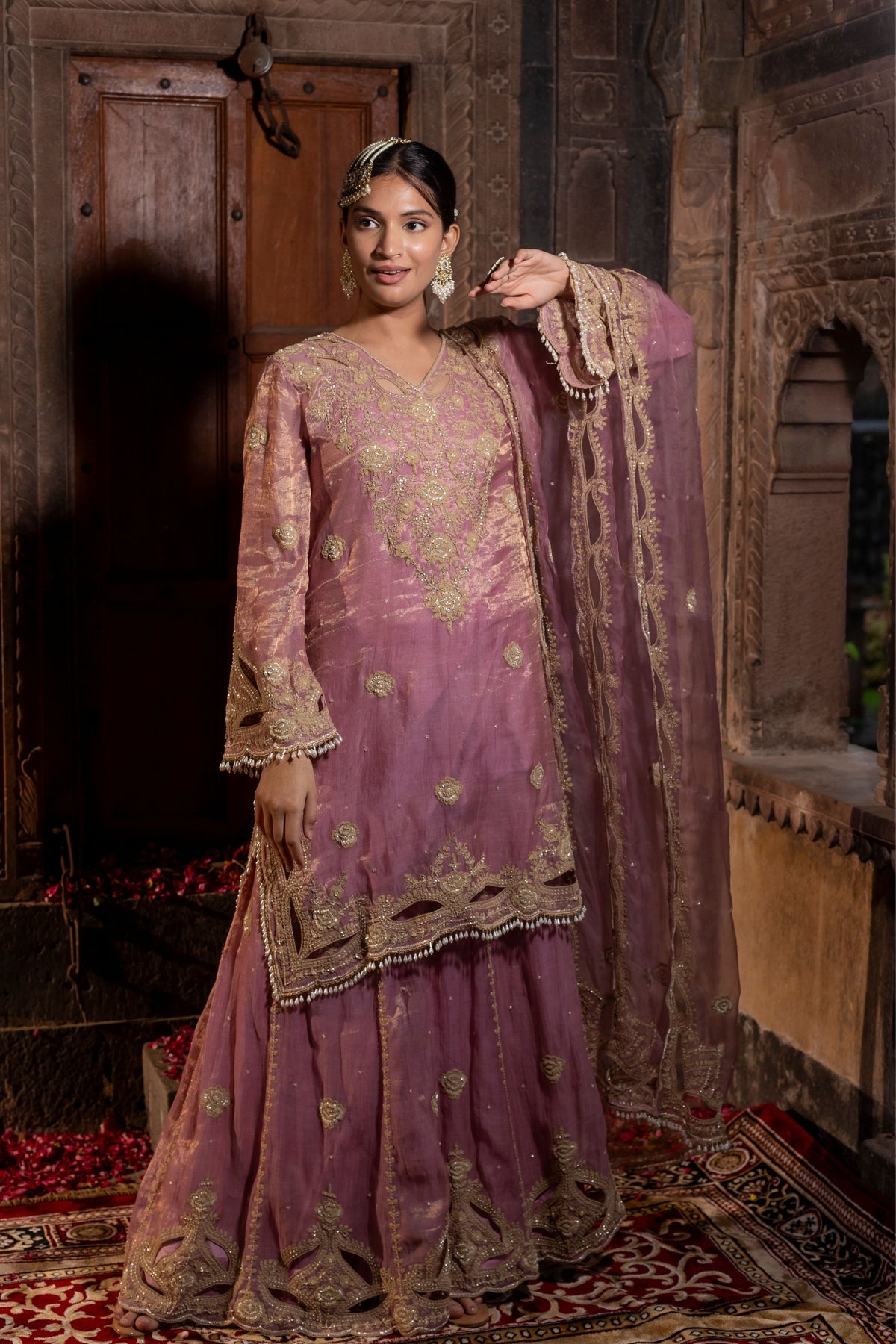 Pink Sharara Set