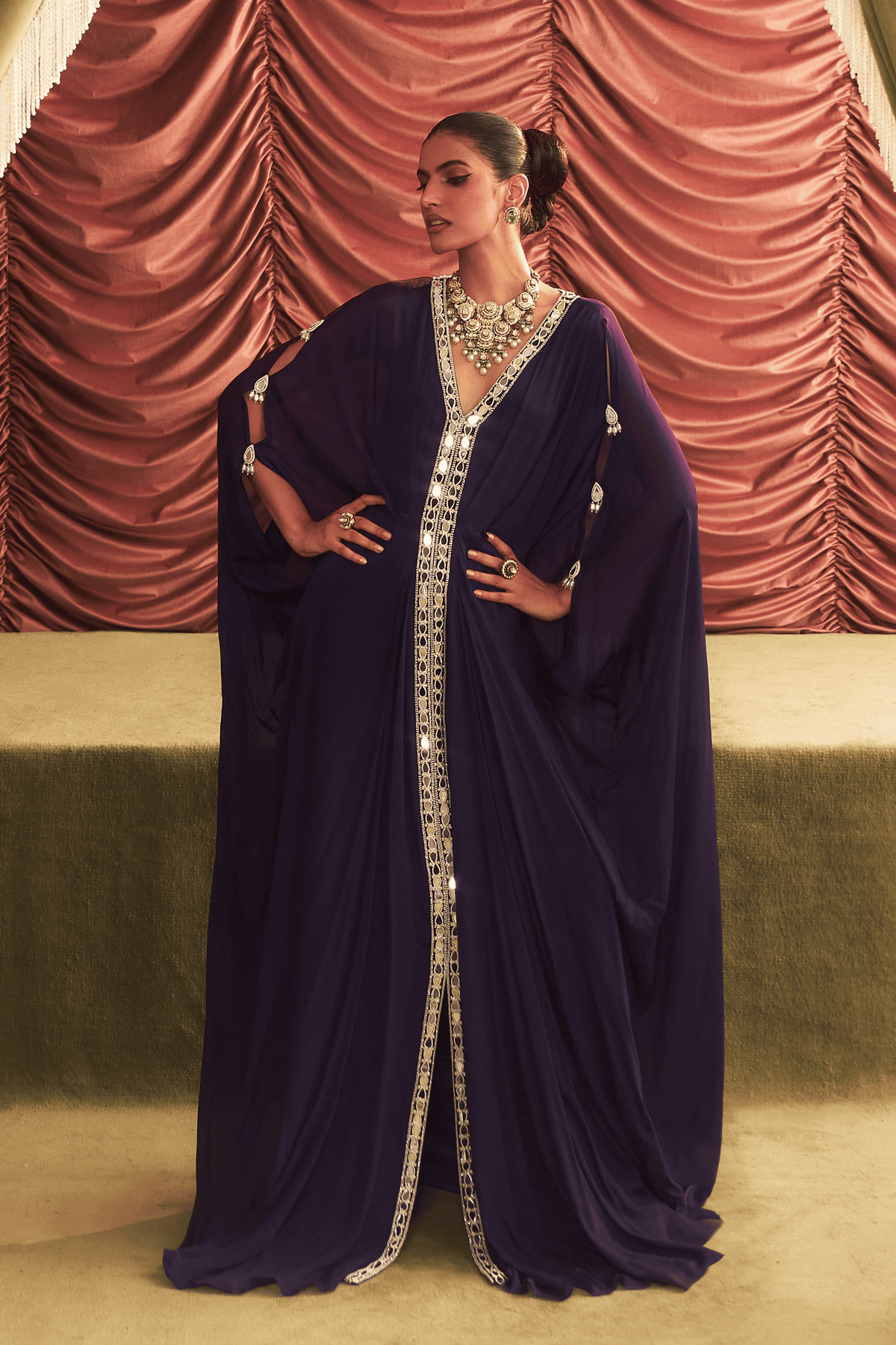 Purple Drape Kaftan