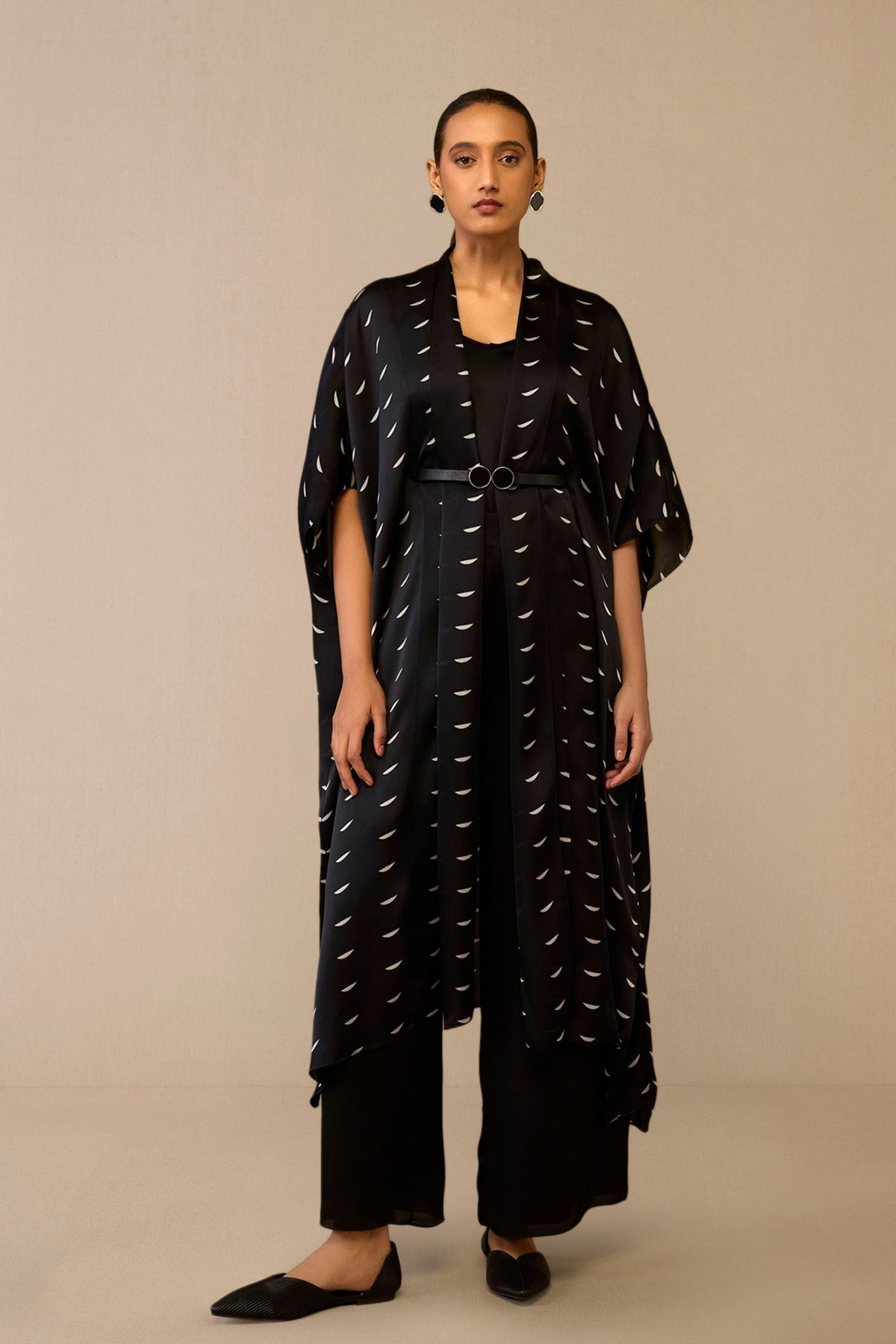 Black Dilkashi Cape Set