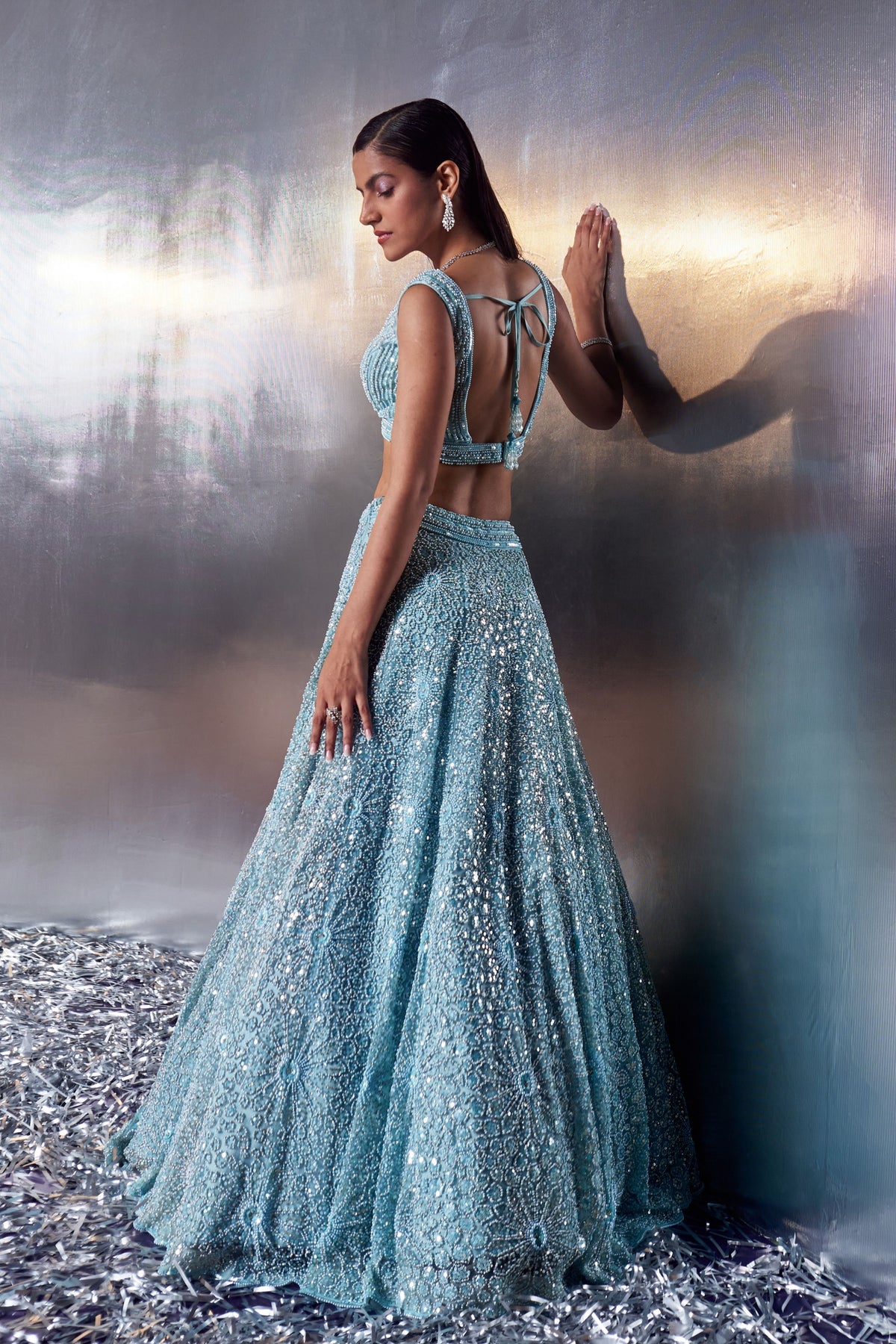 Tiffany Blue Lehenga Set