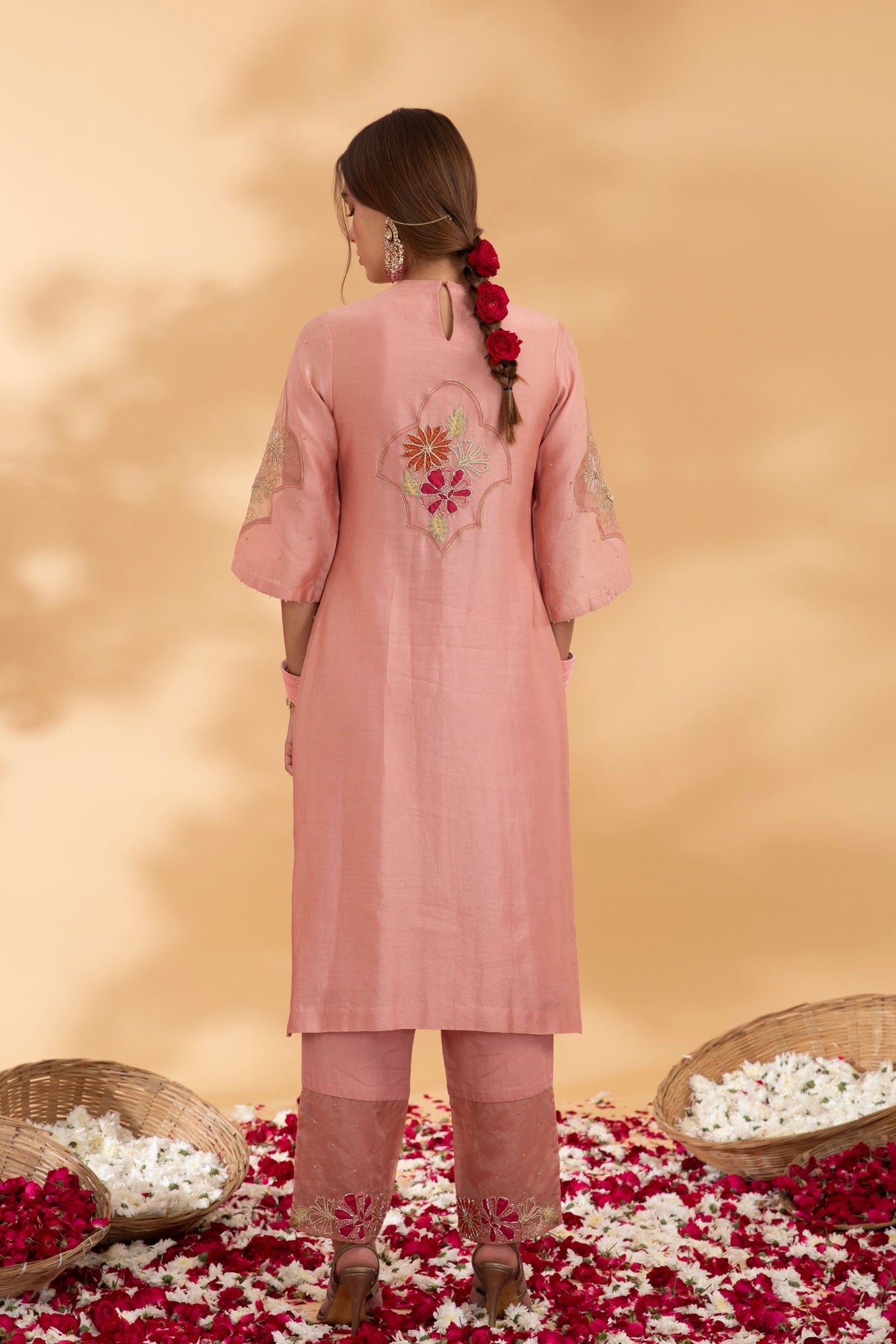 Dusty Rose Straight Kurta Set