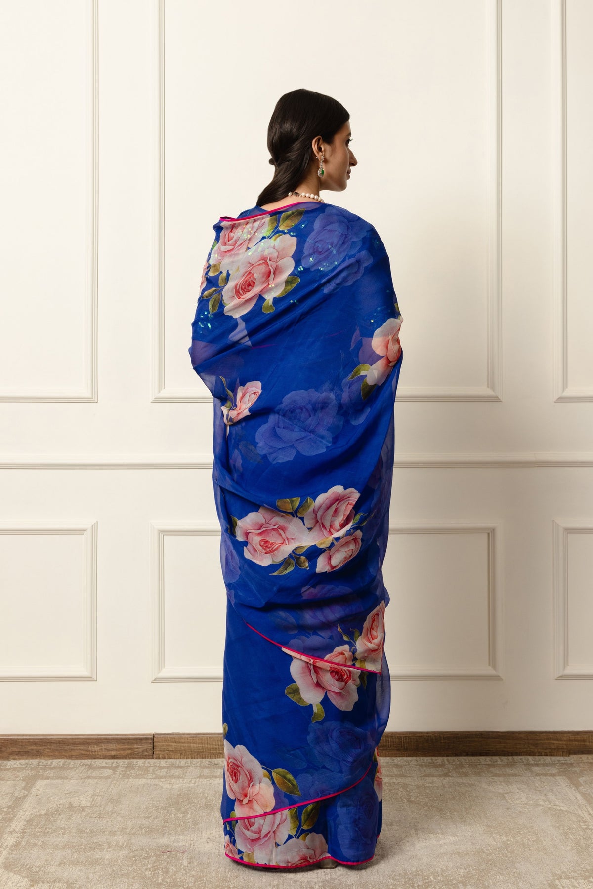 Ophelia Printed French Chiffon Saree