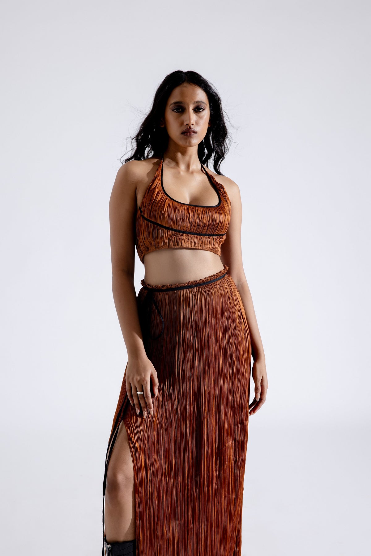 Bronze Ruched Skirt