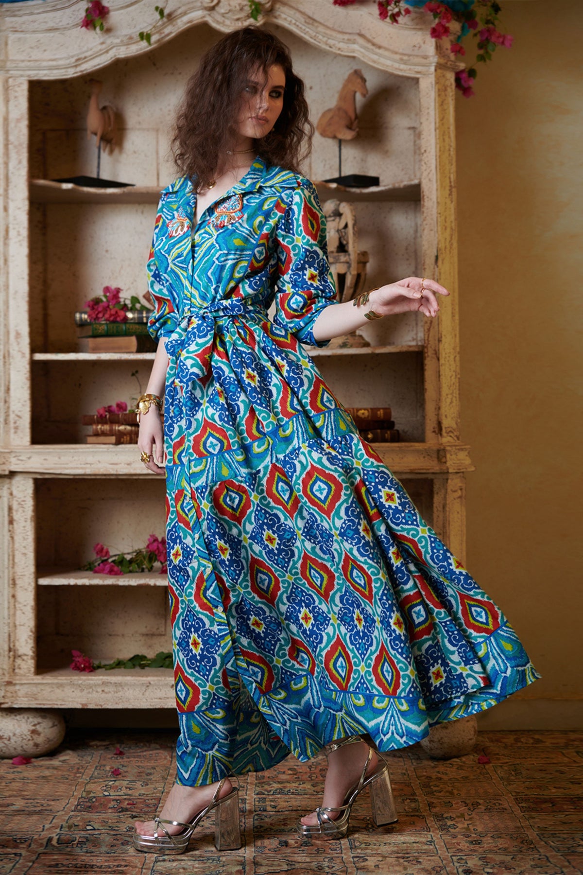 Maxi Shirt Flare Dress