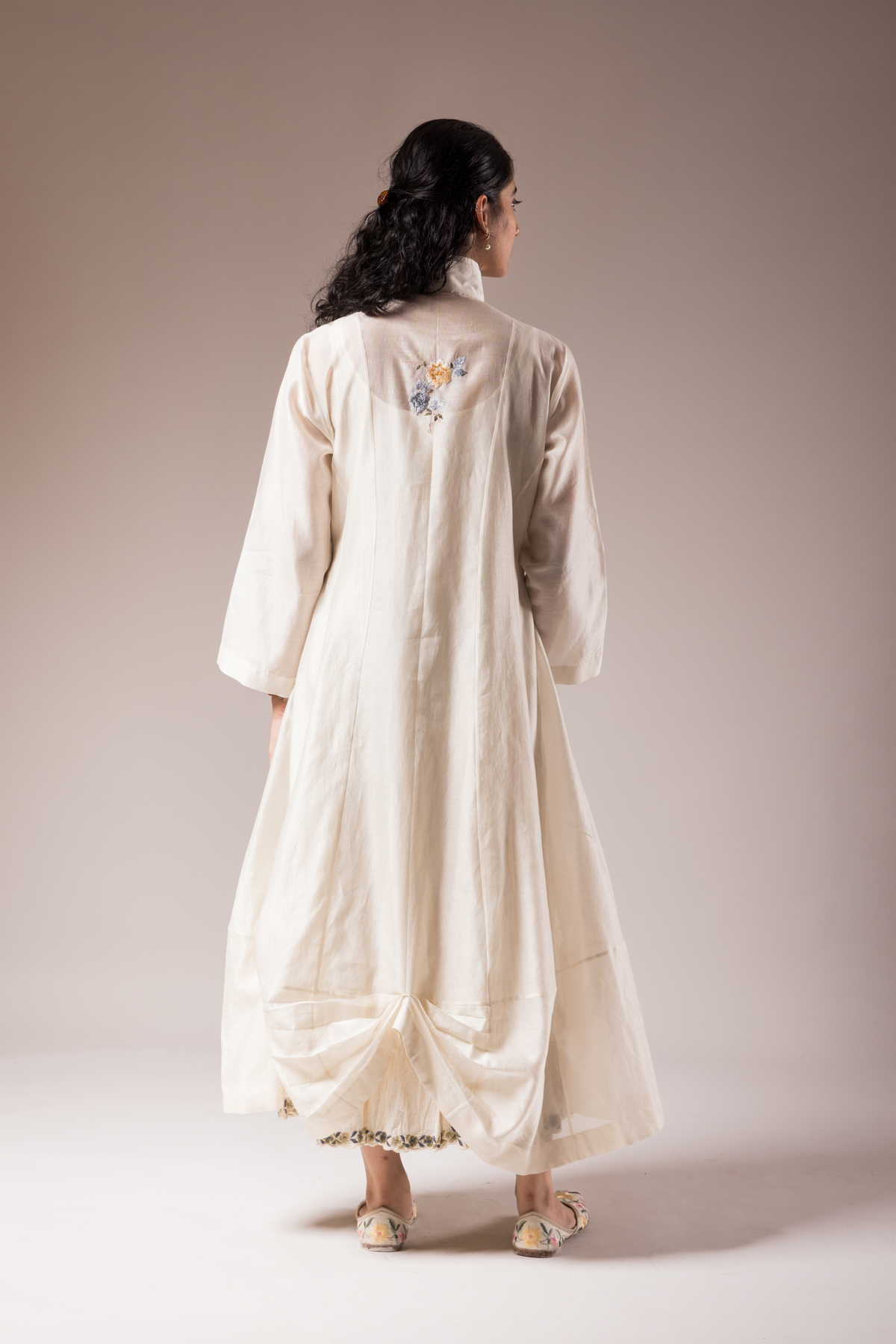 High Neck Chanderi Dress