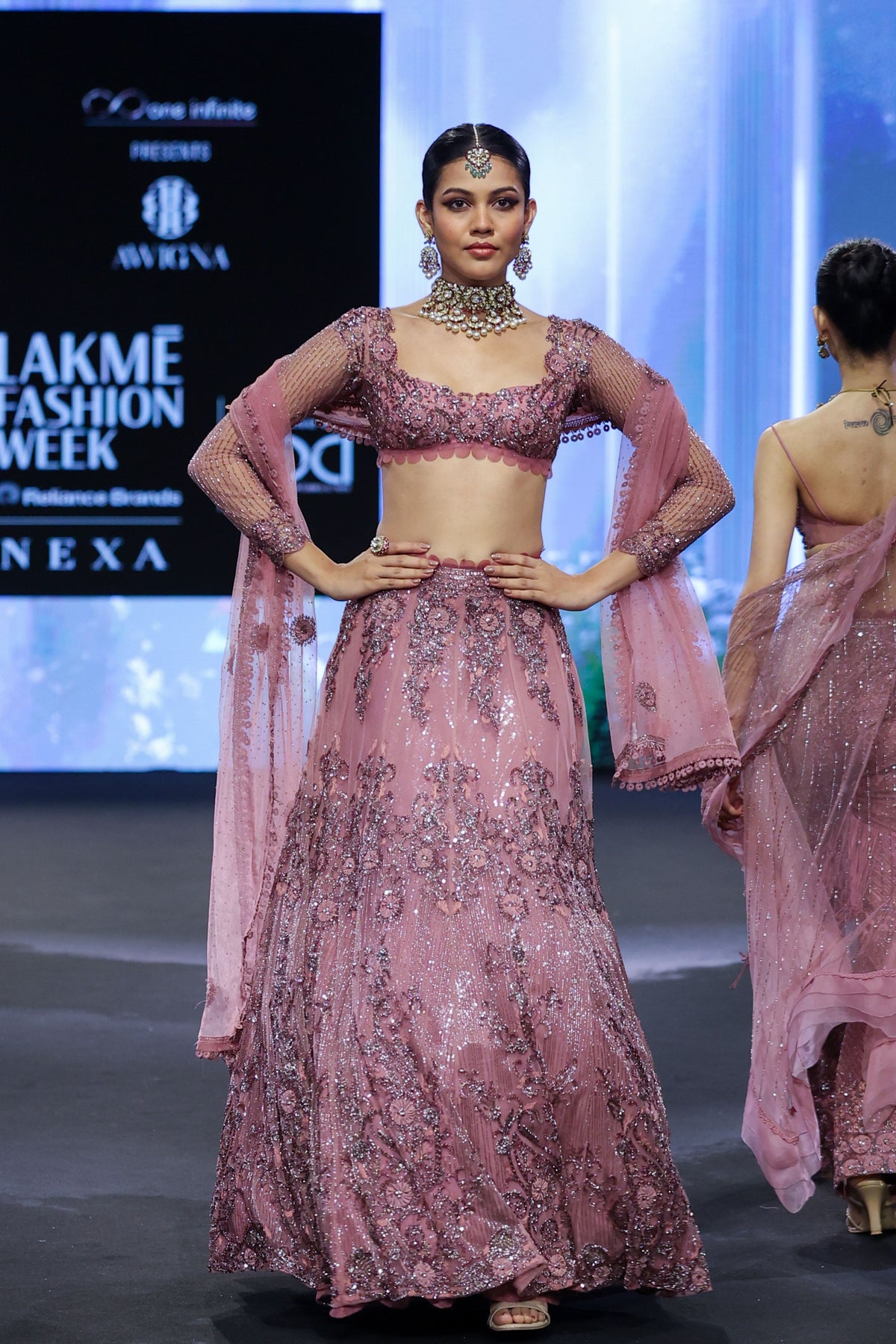 Dusty Onion Pink Lehenga Set