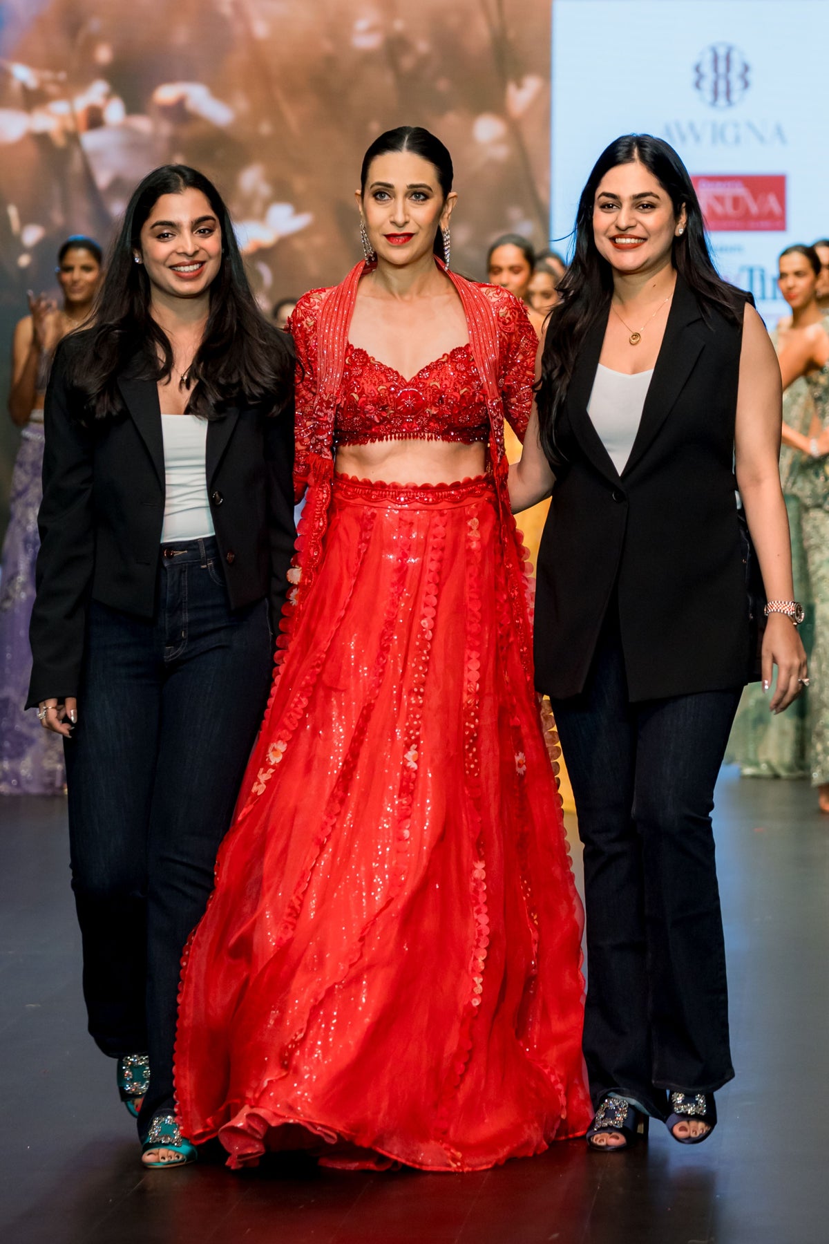 Coral Red Lehenga Set