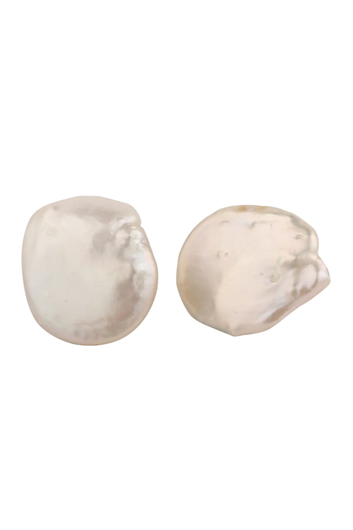 White Baroque Studs Earring