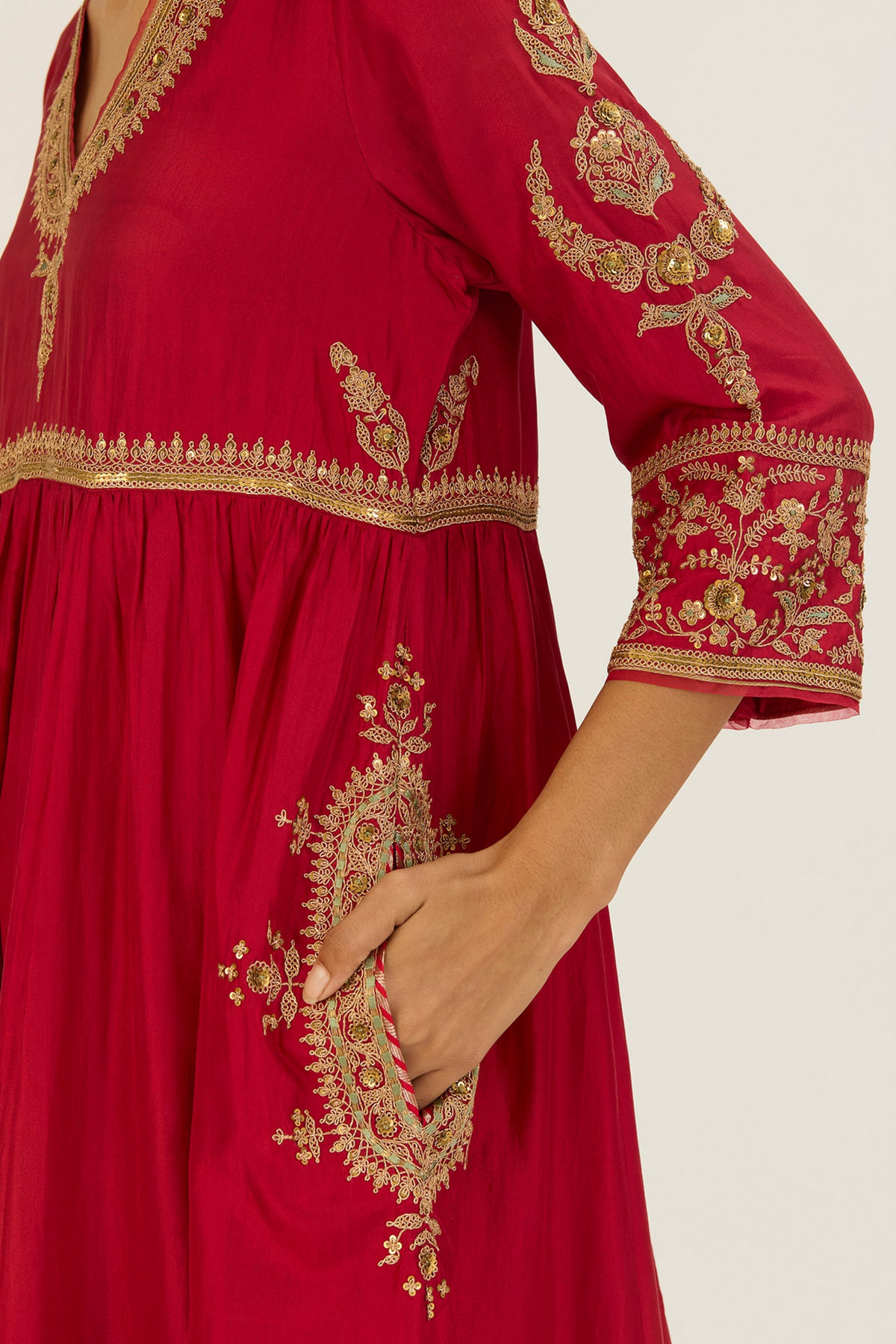 Rhea Red Kurta