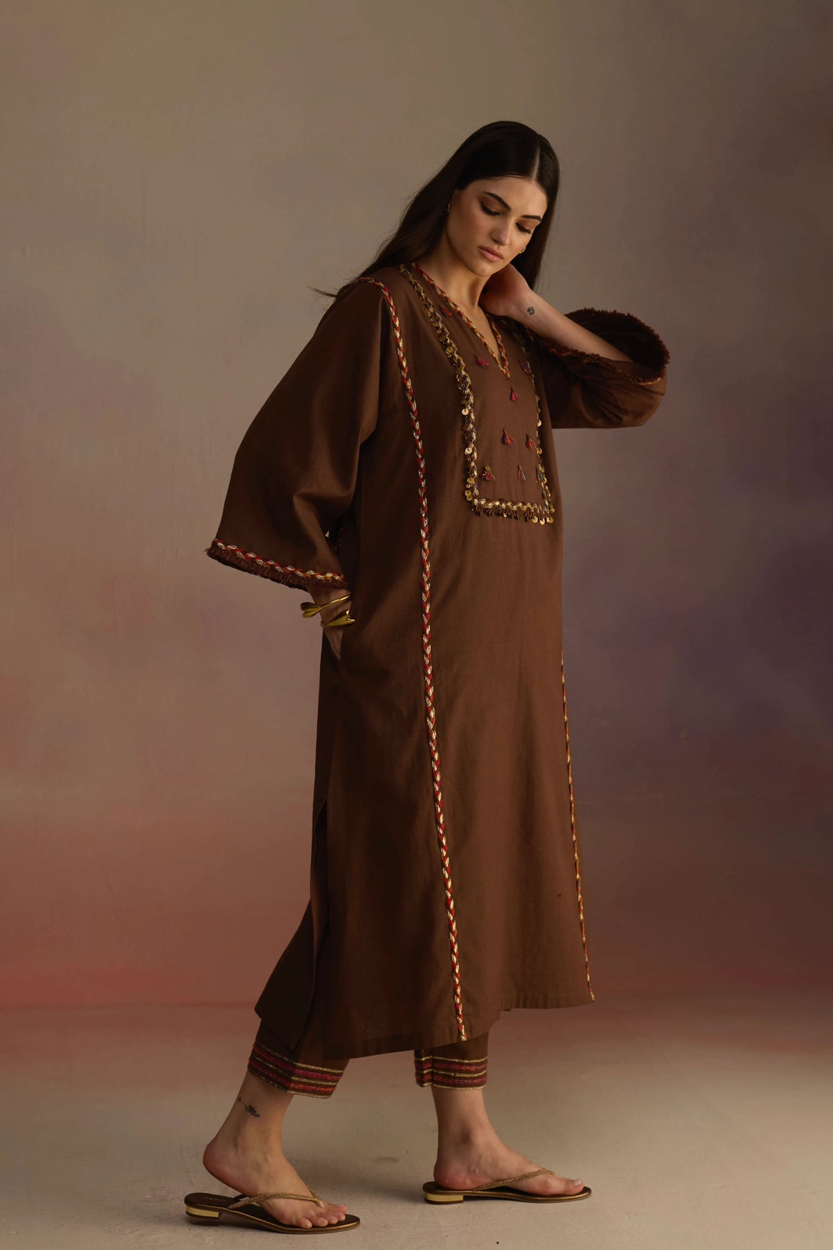 Amber Brown Kurta