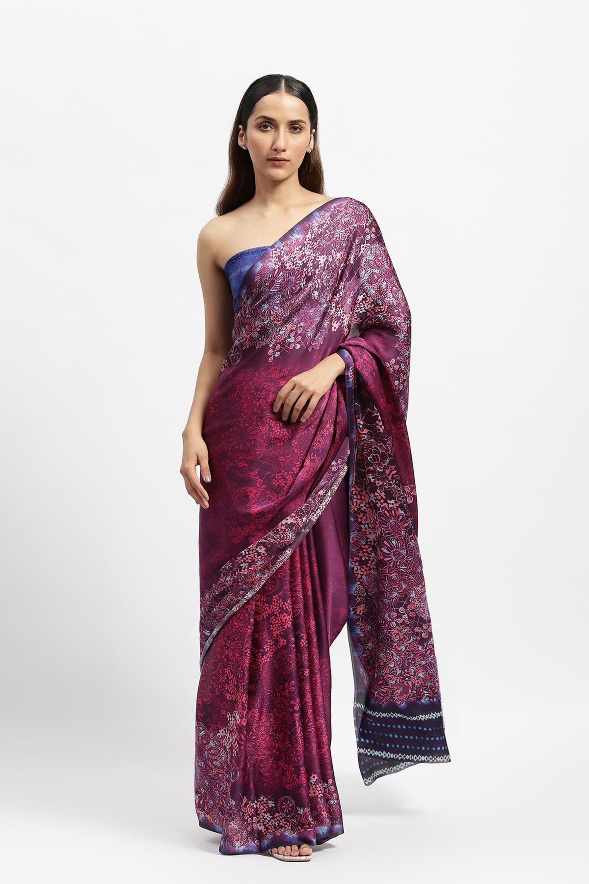 Purple Rain Printed Saree