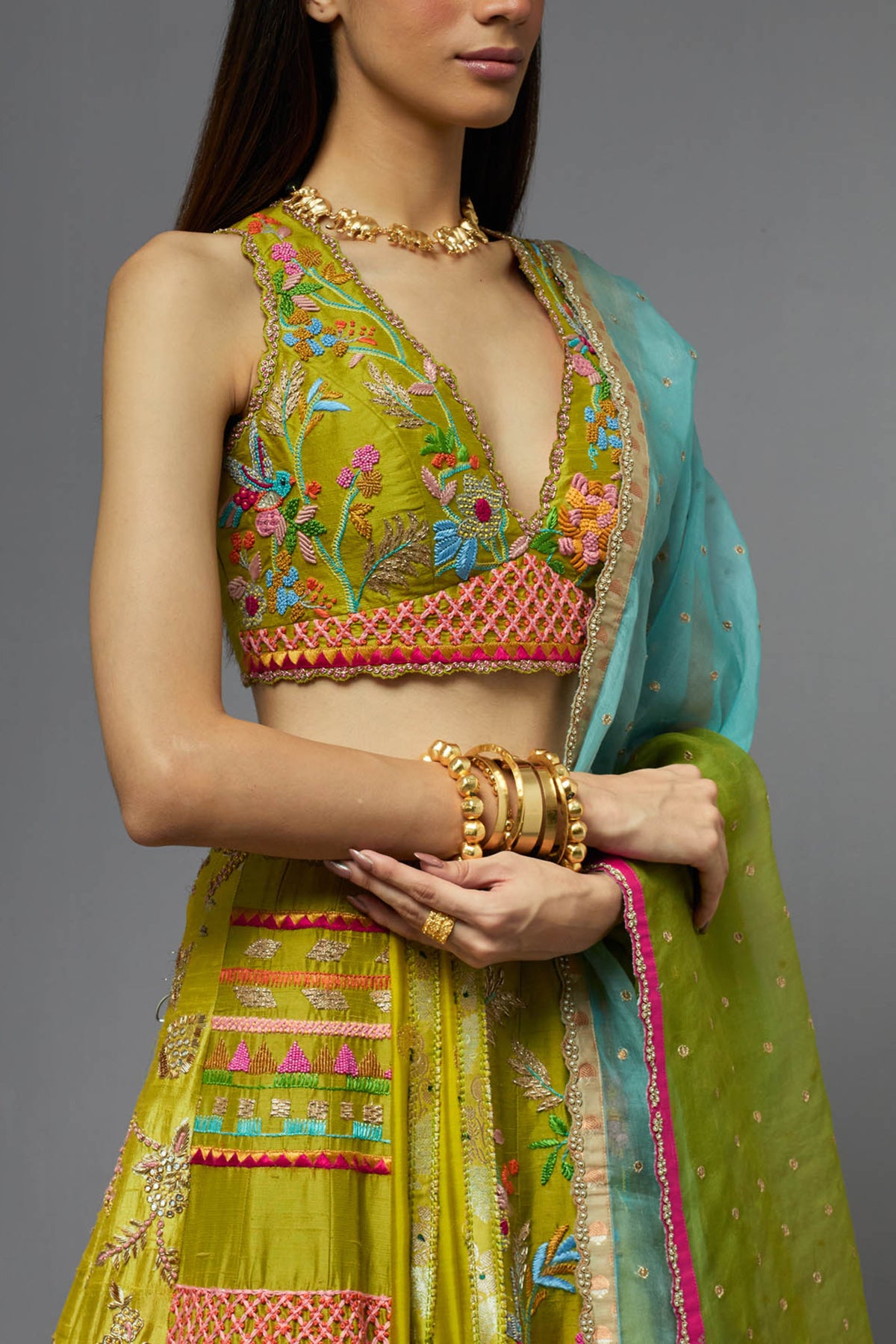 Green Lehenga Set