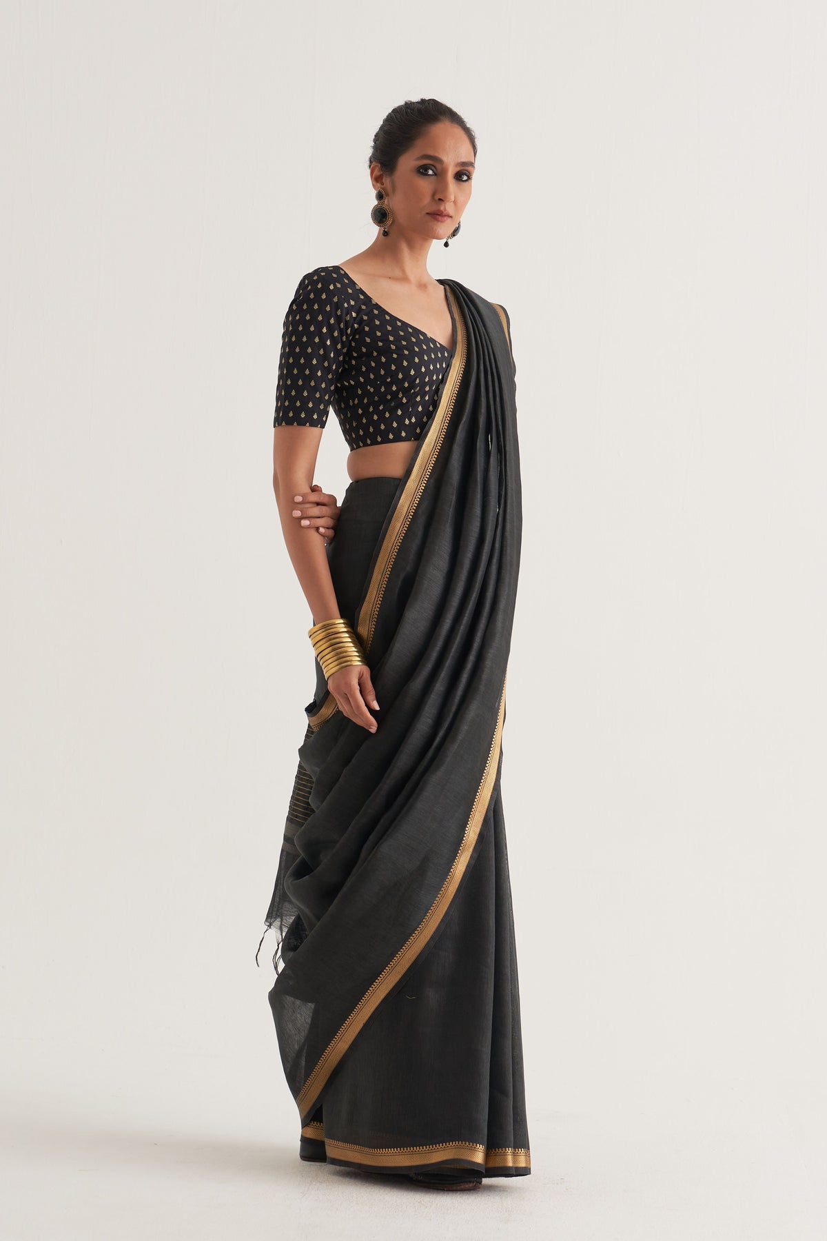 Paro Black Saree