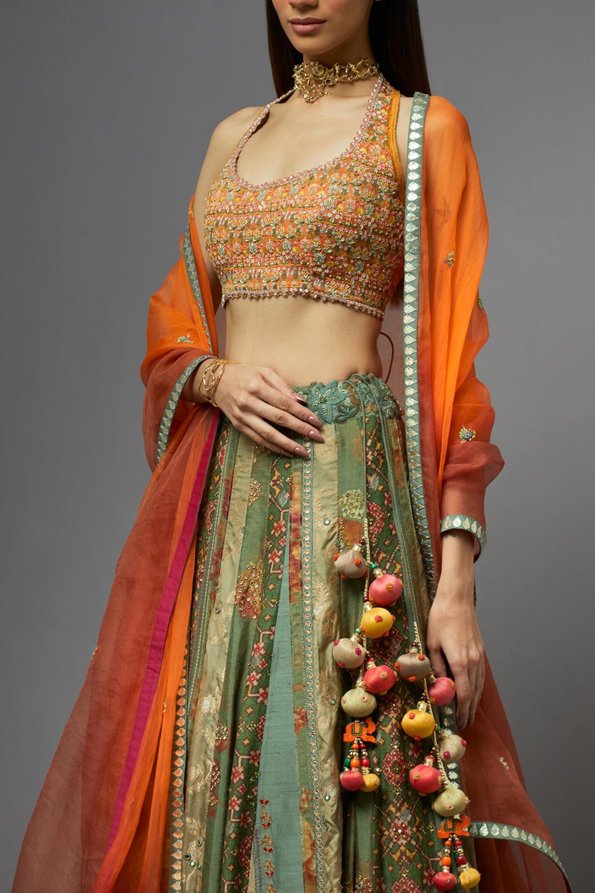 Green Lehenga Set