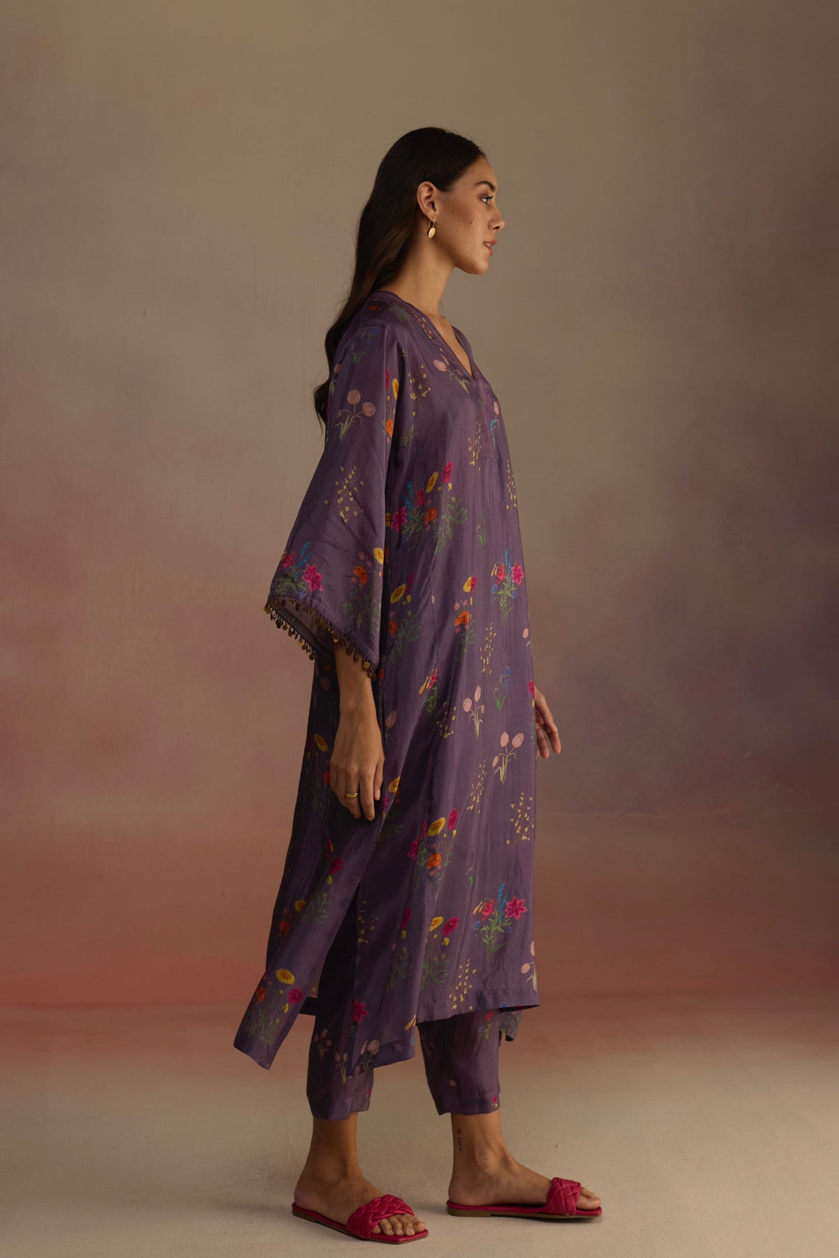 Zaira Long Purple Kurta