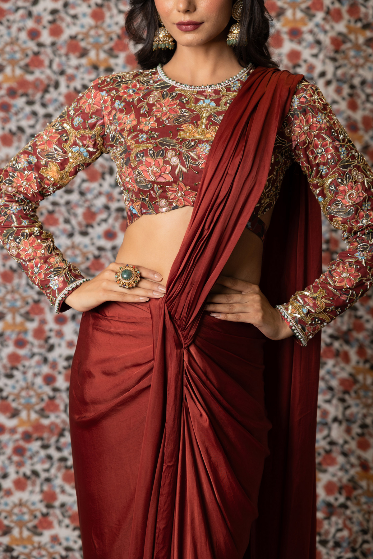 Maroon Drape Set