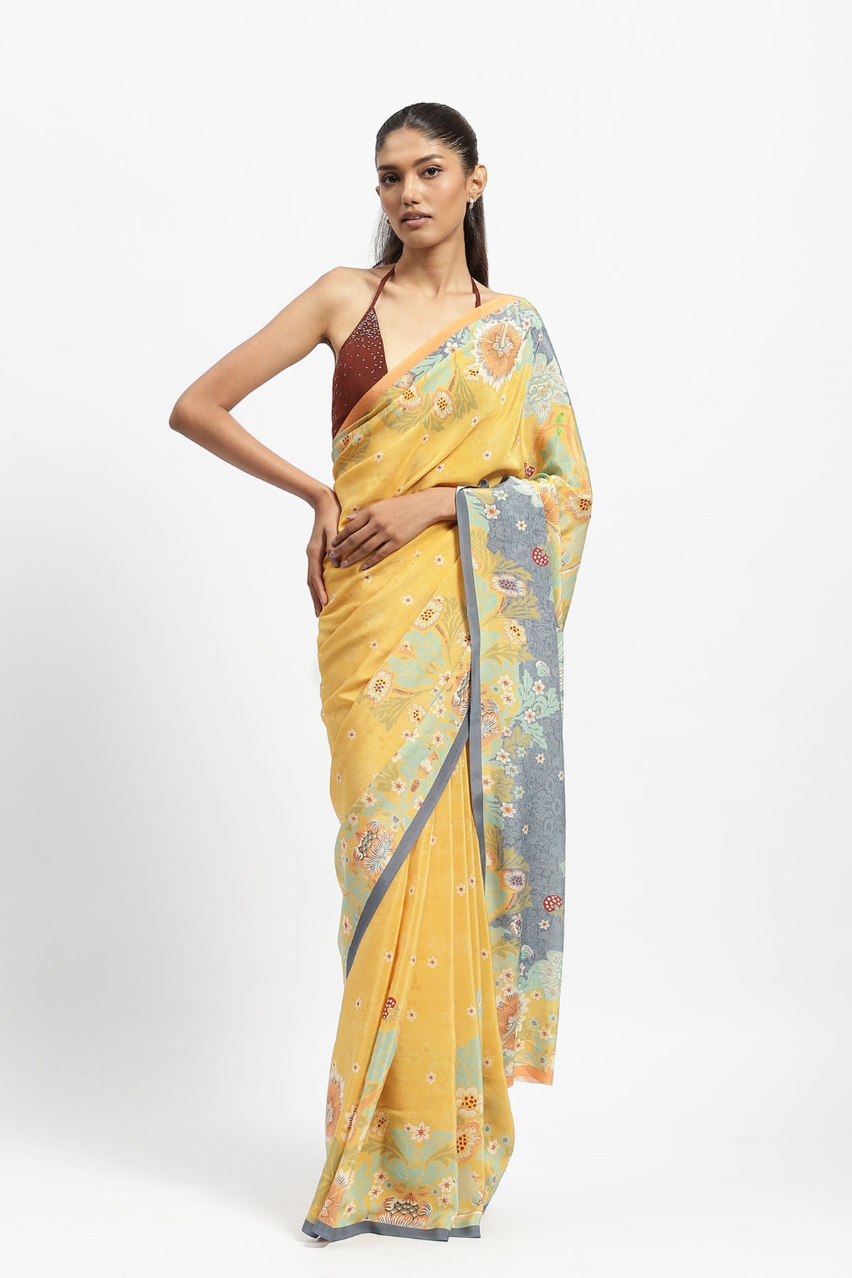 Lemon Love Printed Saree