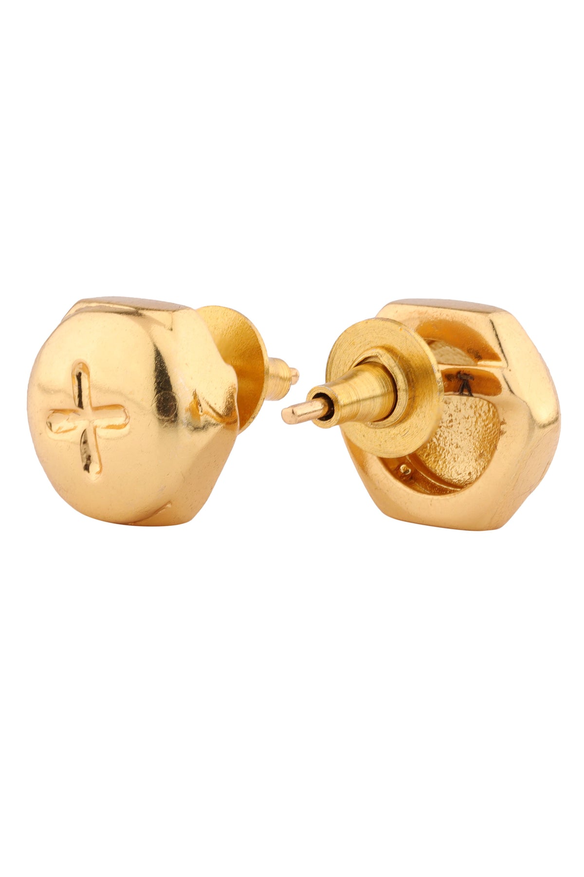 Golden Paper Clip Studs Earring