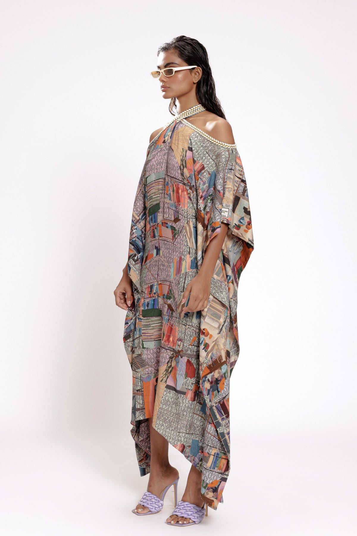 Grey Halter Kaftan