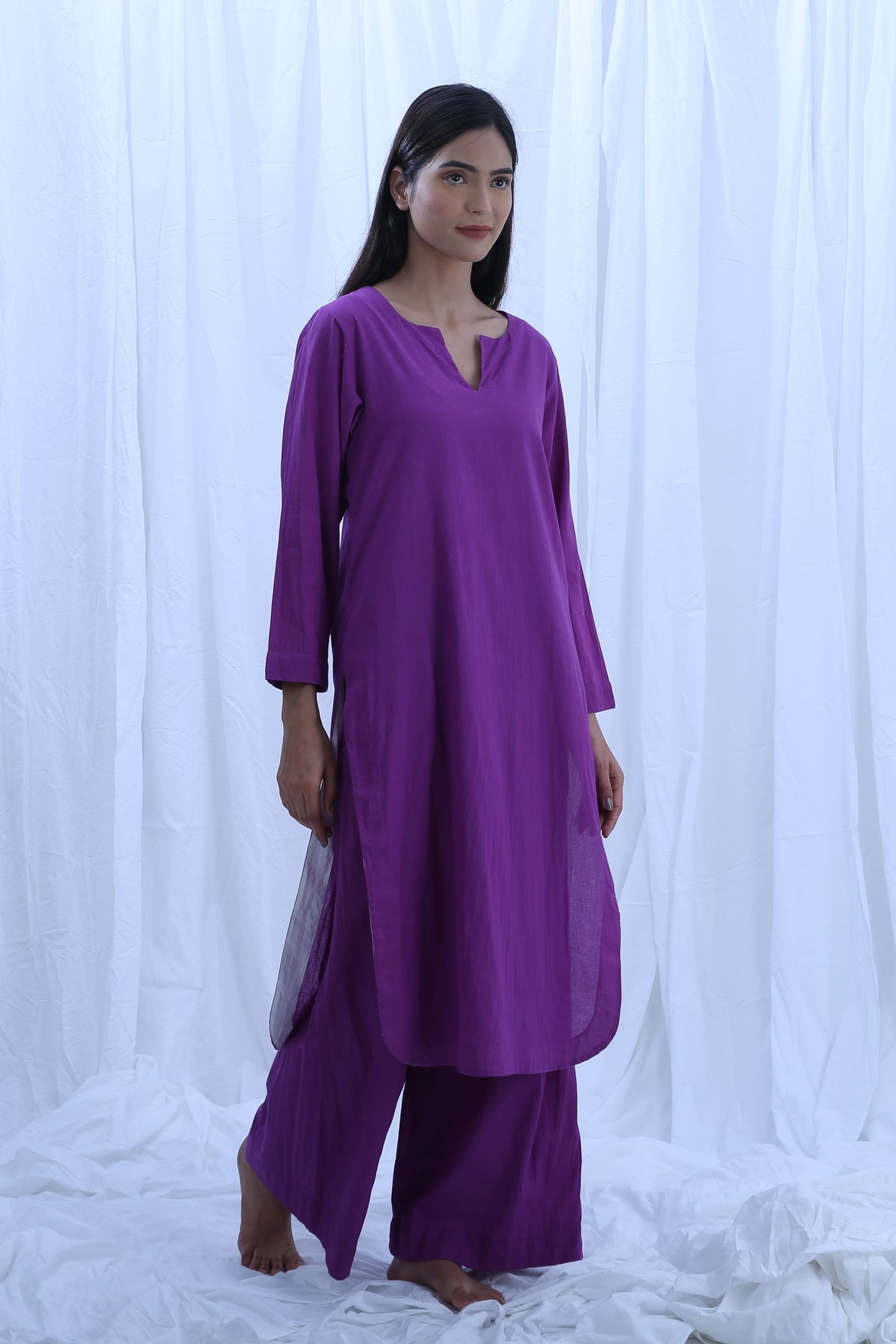 Purple Kurta Set