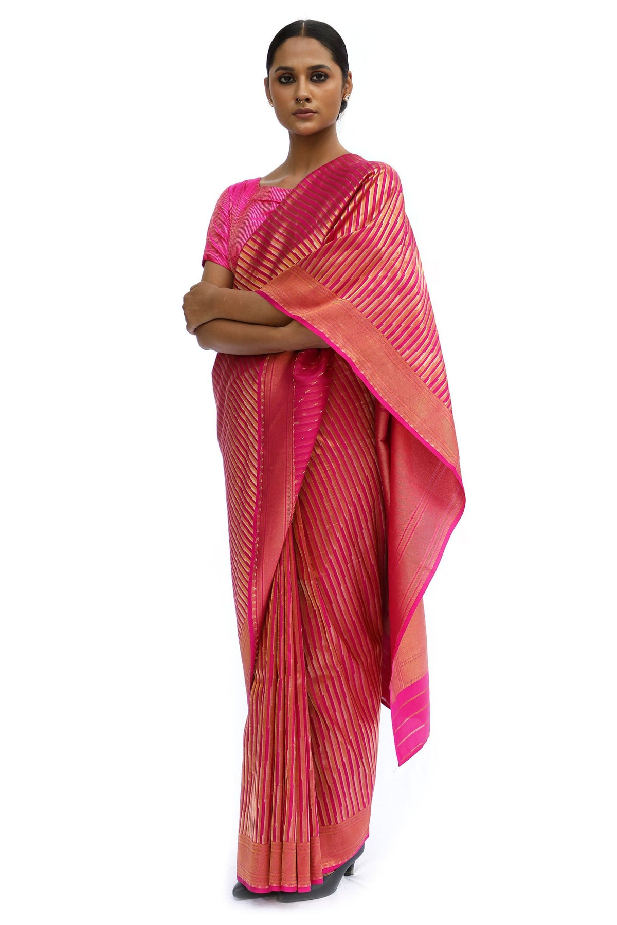 Advaita Rani Pink Saree