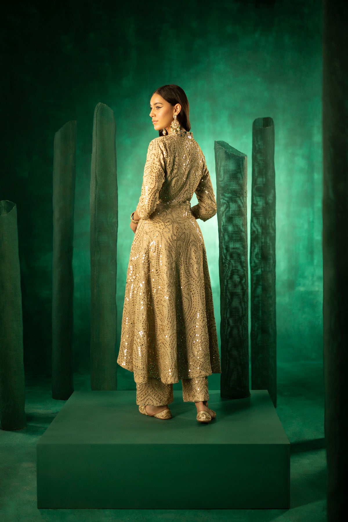 Long Asymetrical Sherwani