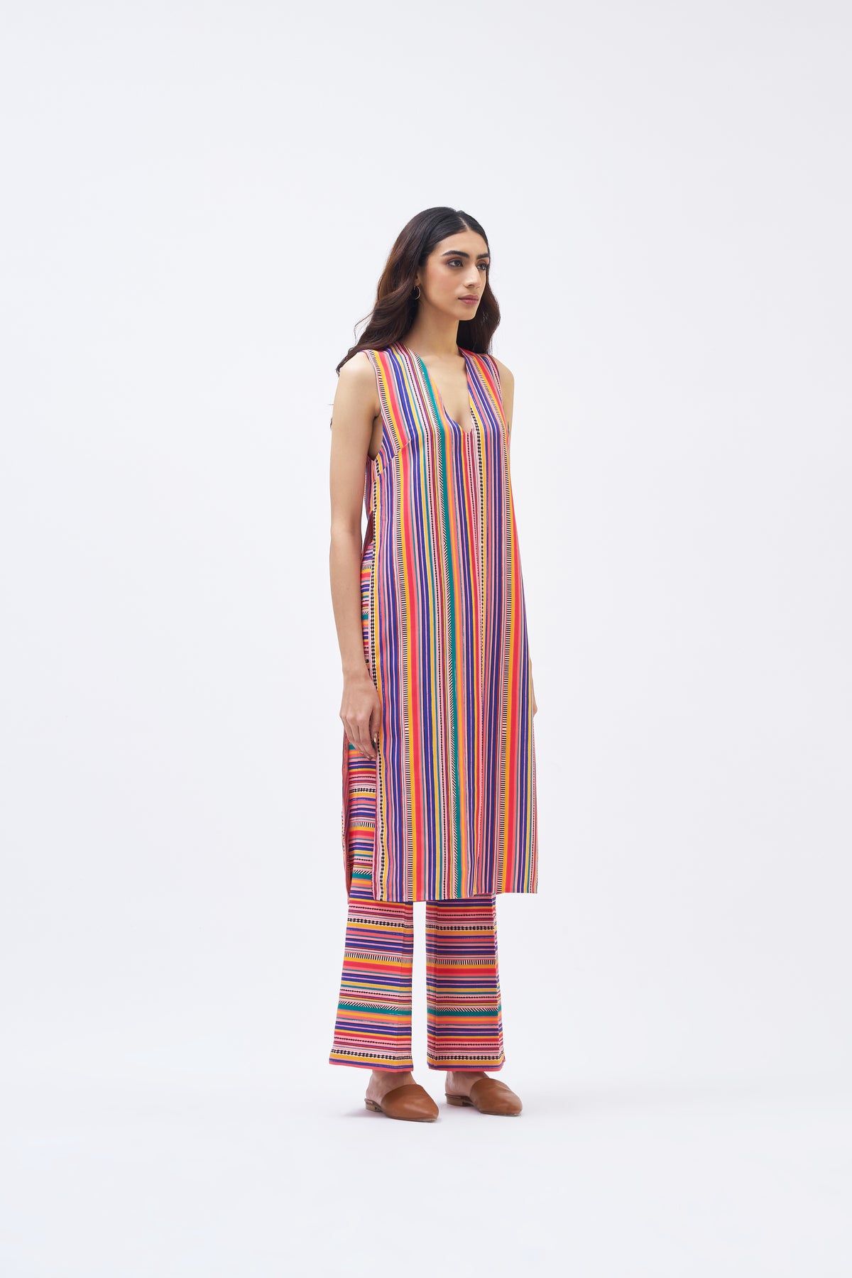 Charley Stripe Kurta Pant Set