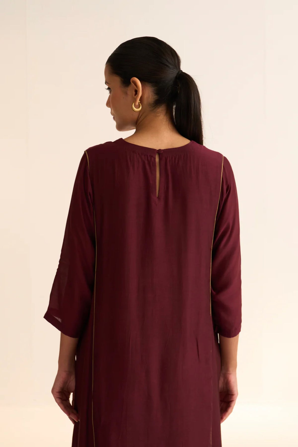 Mridini Deep Wine Kurta Set