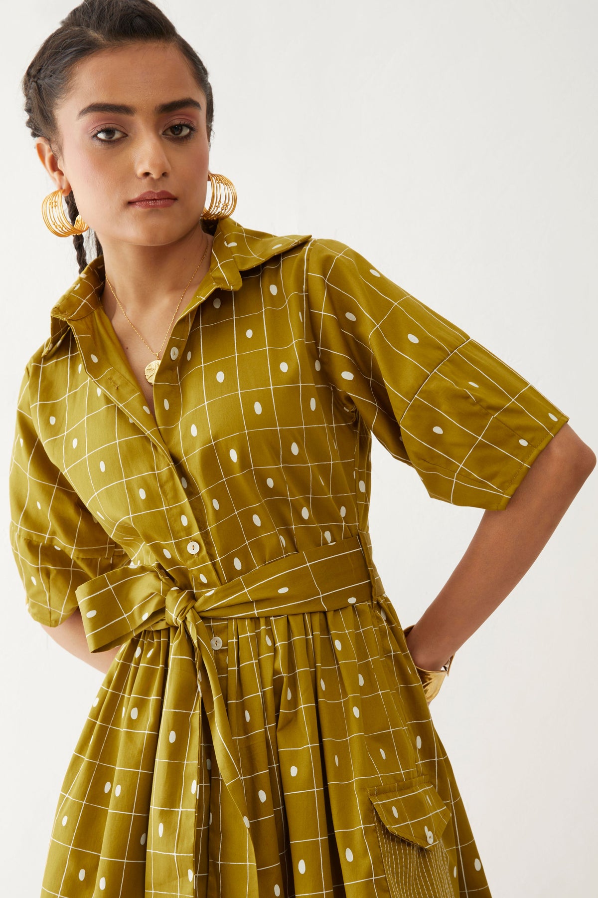 Olivia Dress In Checker Print