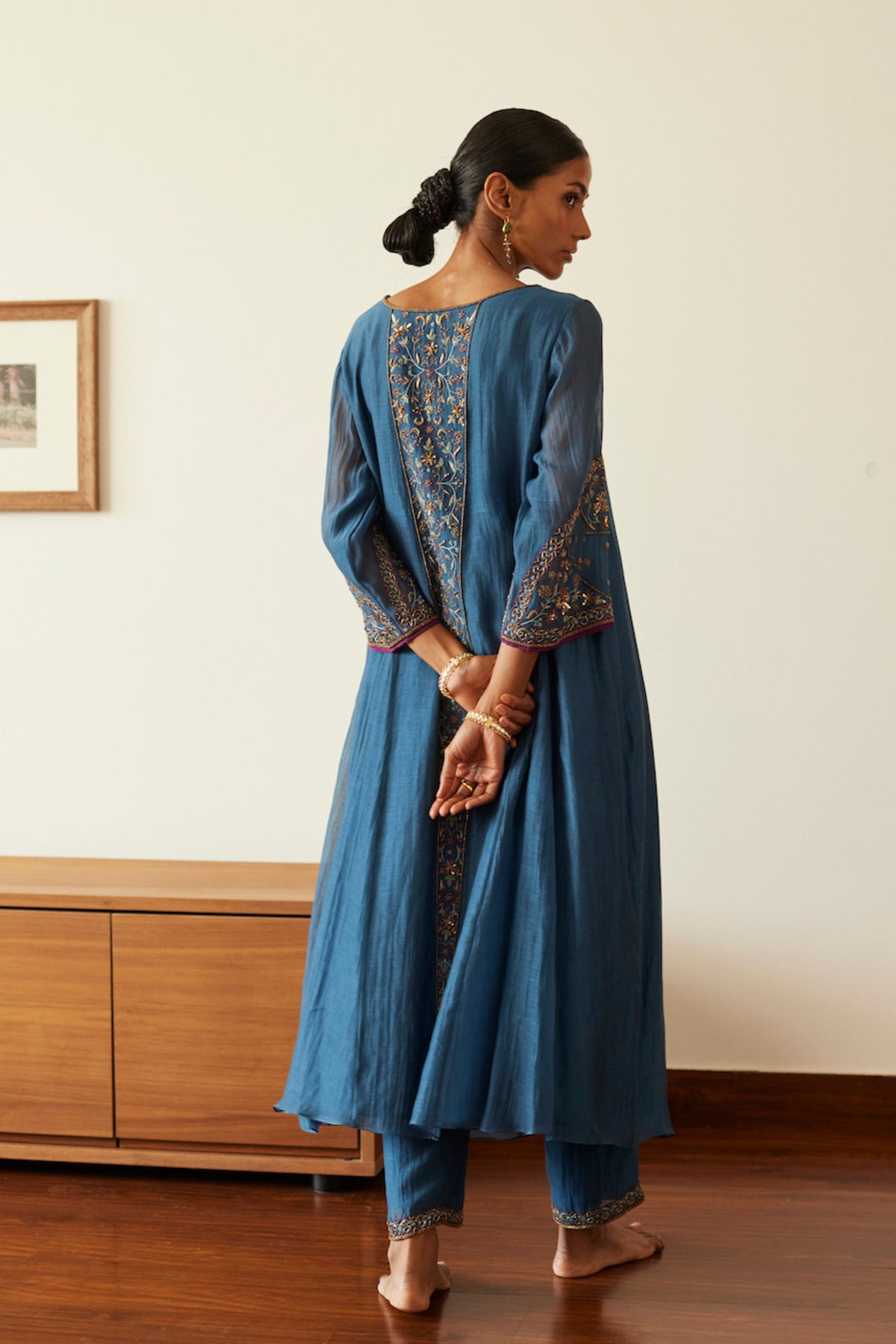 Blue Adree Kurta Set