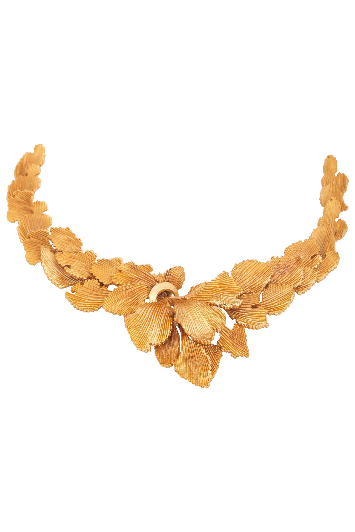 Matte gold floresco necklace