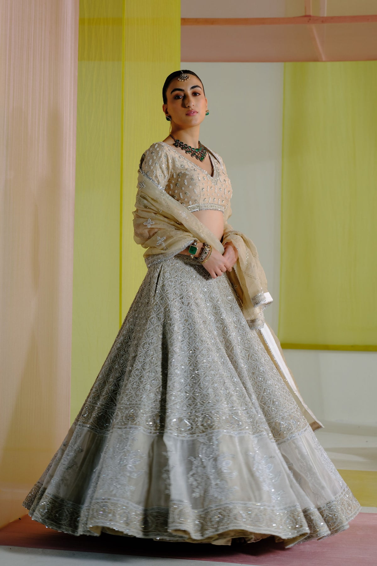 Offwhite Barika Lehenga Set